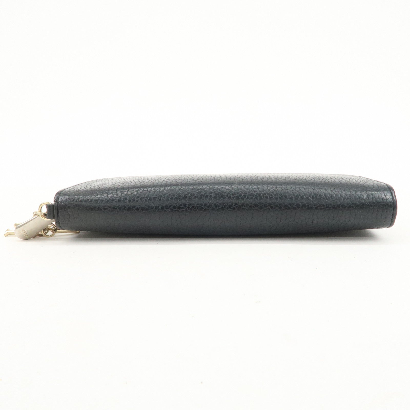 Christian Dior Diorissimo Round Zippy Long Wallet Black Pink
