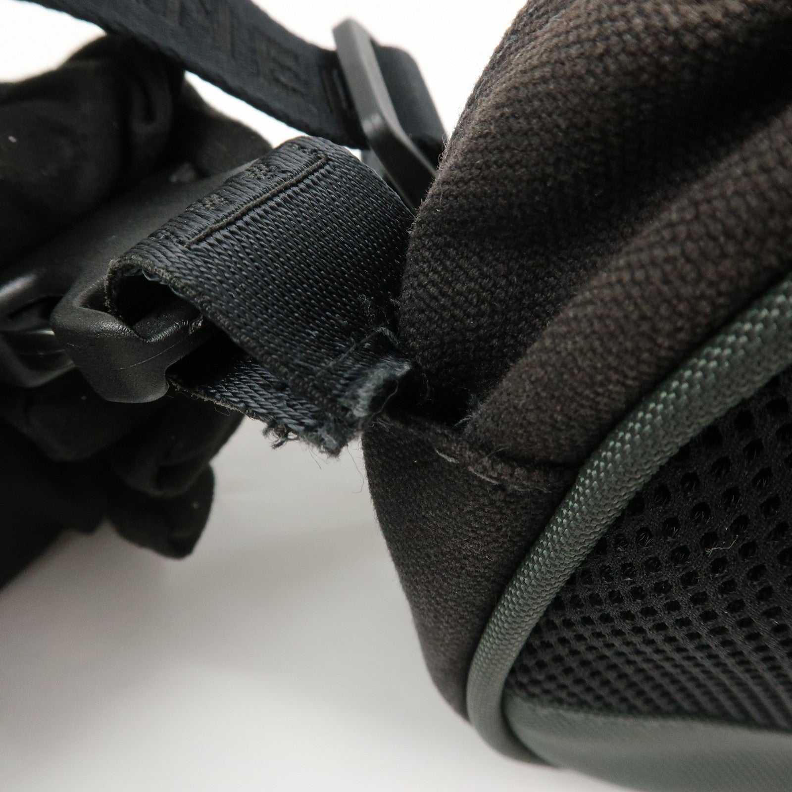 CHANEL Sports COCO Mark Canvas Shoulder Bag Black Green A23300