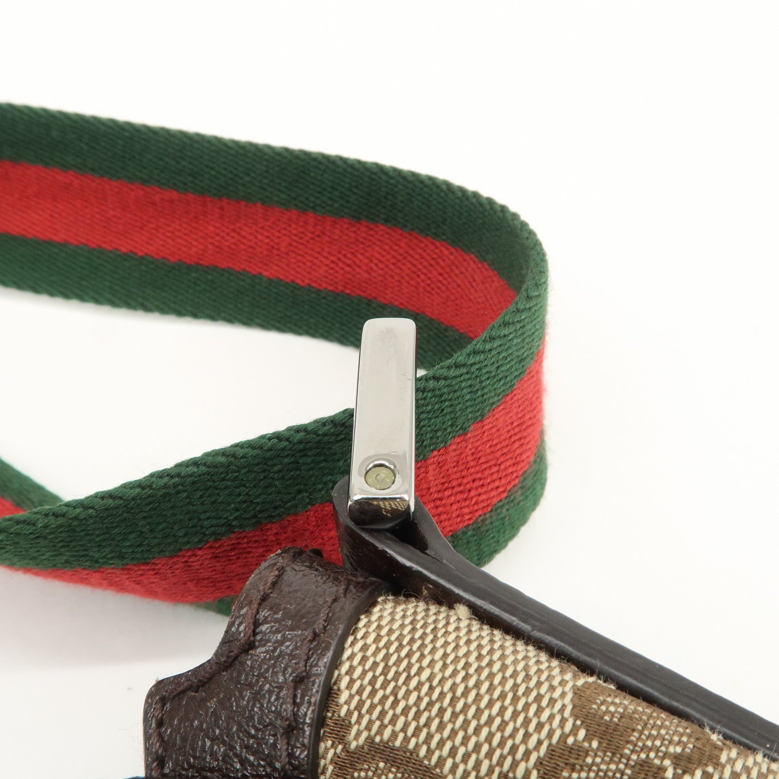 GUCCI Sherry GG Canvas Leather Shoulder Bag Beige Brown 181092