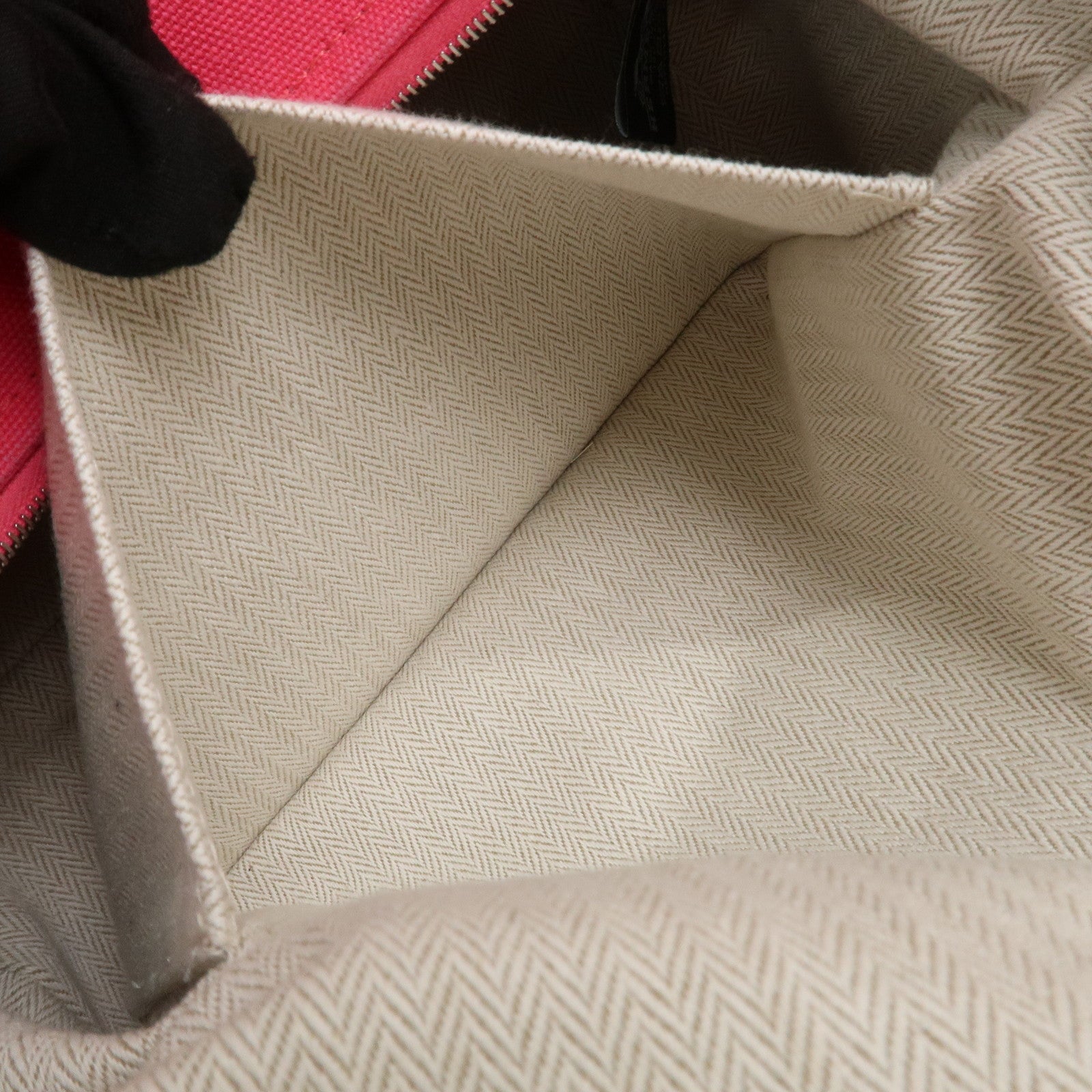 HERMES Brides A Brac GM Pouch Hand Bag Vanity Bag Toile H Pink