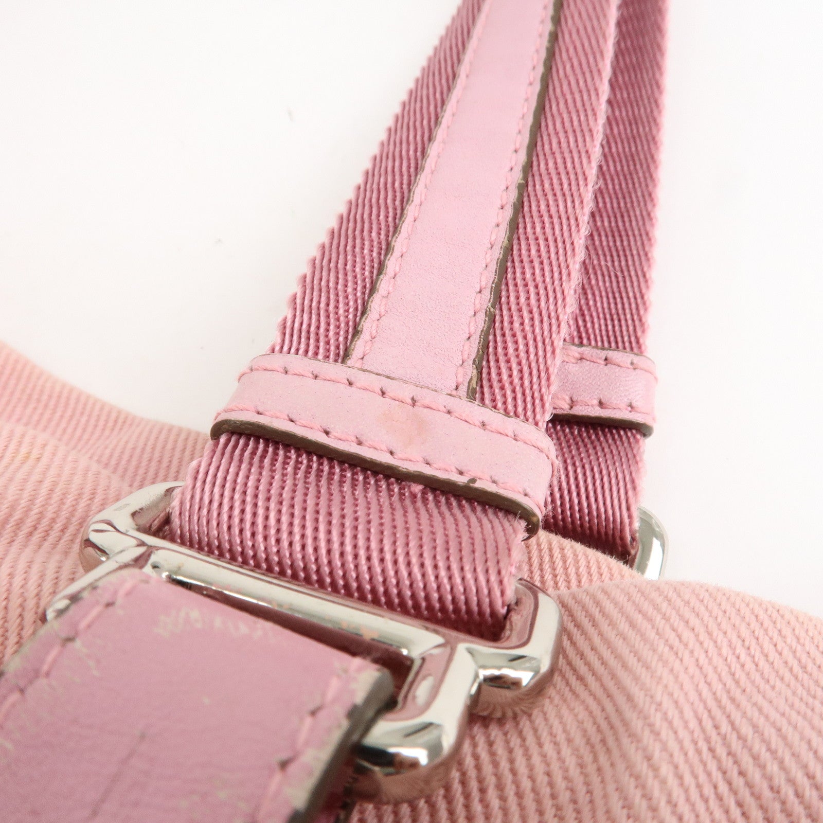 Saint Laurent Canvas Kahara Tote Bag Shoulder Bag Pink 121631 Used