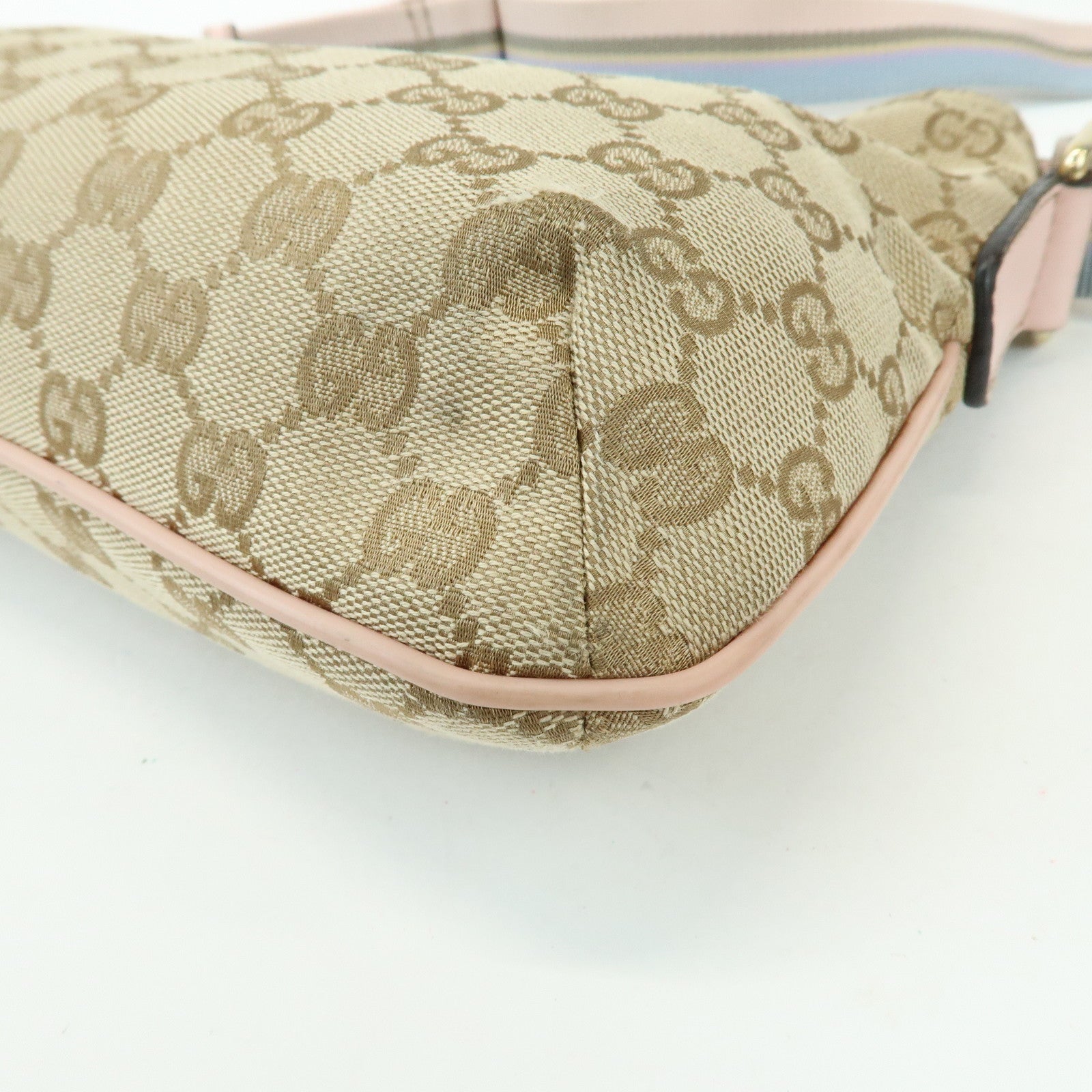 GUCCI Sherry GG Canvas Leather Shoulder Bag Crossbody Bag 189749