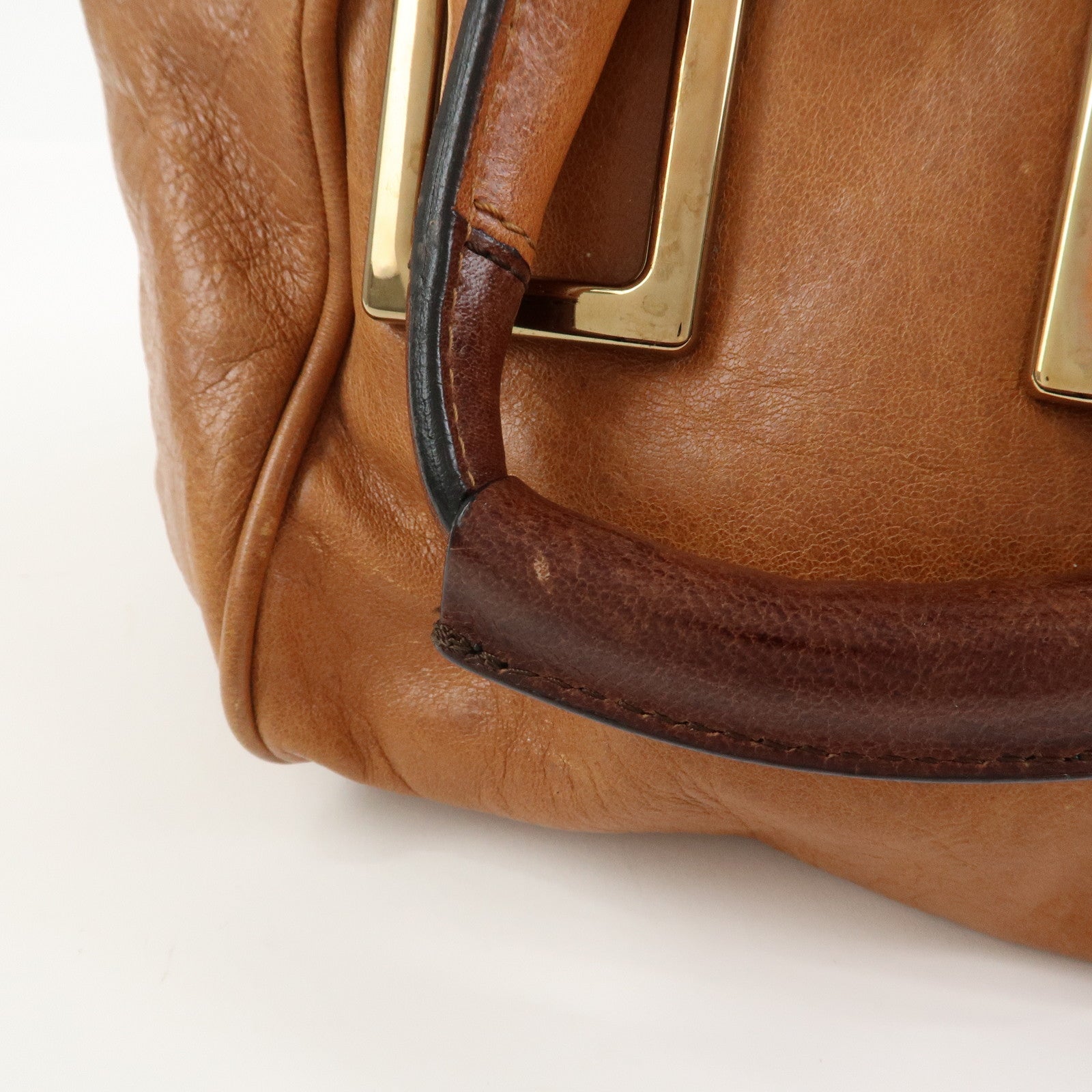 Chloe Ethel Leather 2Way Bag Hand Bag Shoulder Bag Brown