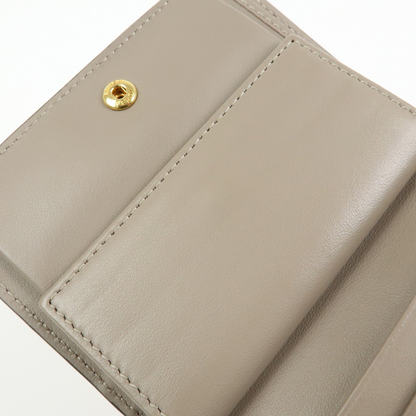 FENDI By The Way Leather Bi-fold Compact Wallet Light Pink 8M0387