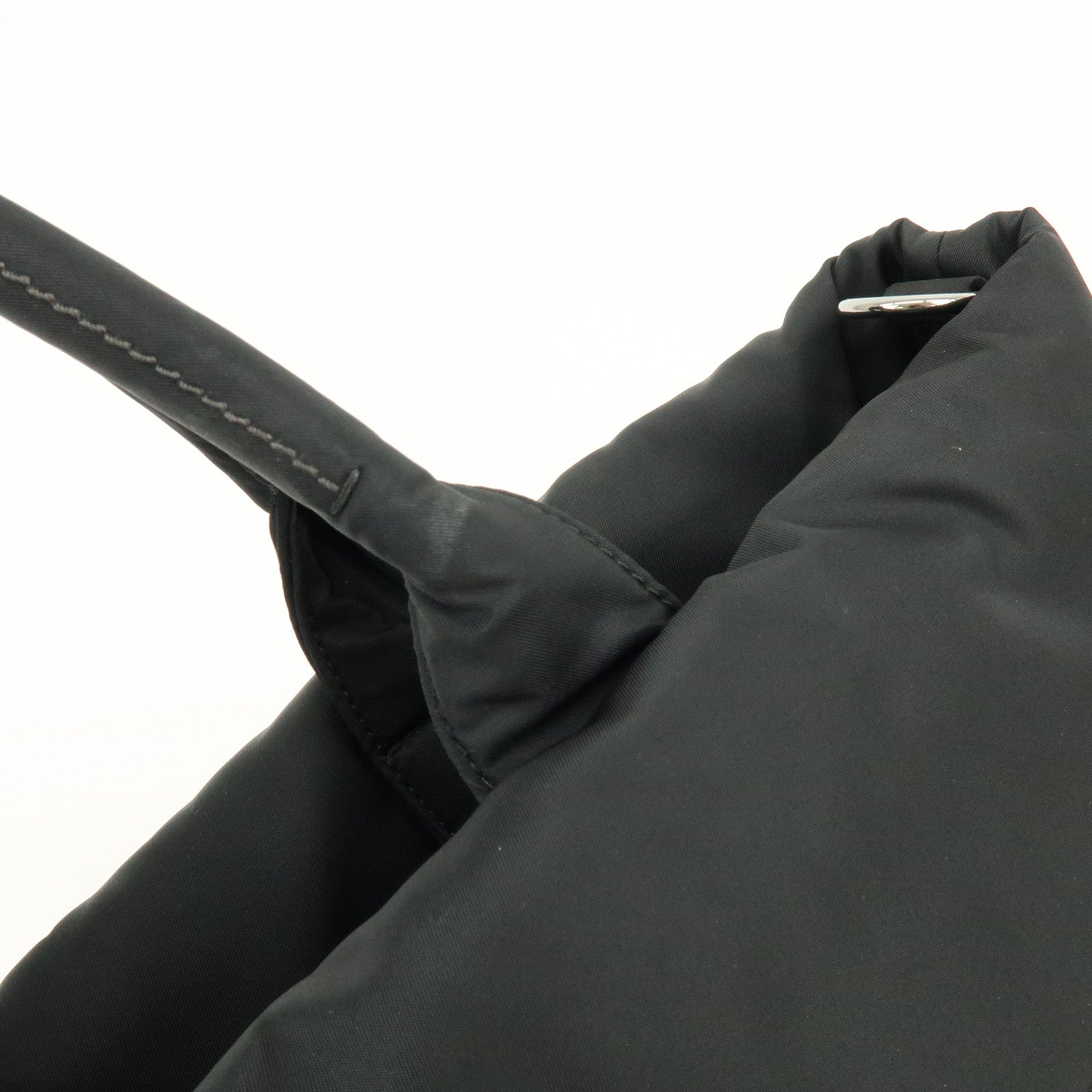 PRADA Triangle Logo 2Way Bag Hand Bag Shoulder Bag Black BN1959