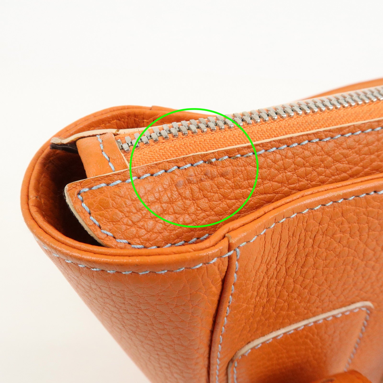 LOEWE Senda Leather Hand Bag Orange