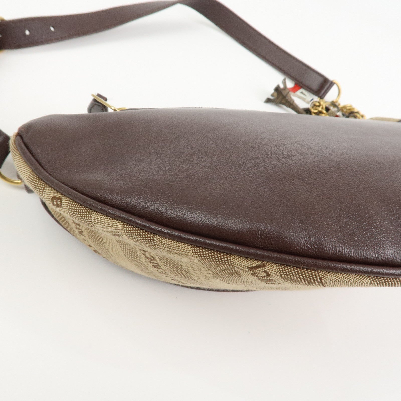 BALENCIAGA Leather Souvenir XS Body Bag Crossbody Bag Brown 518163