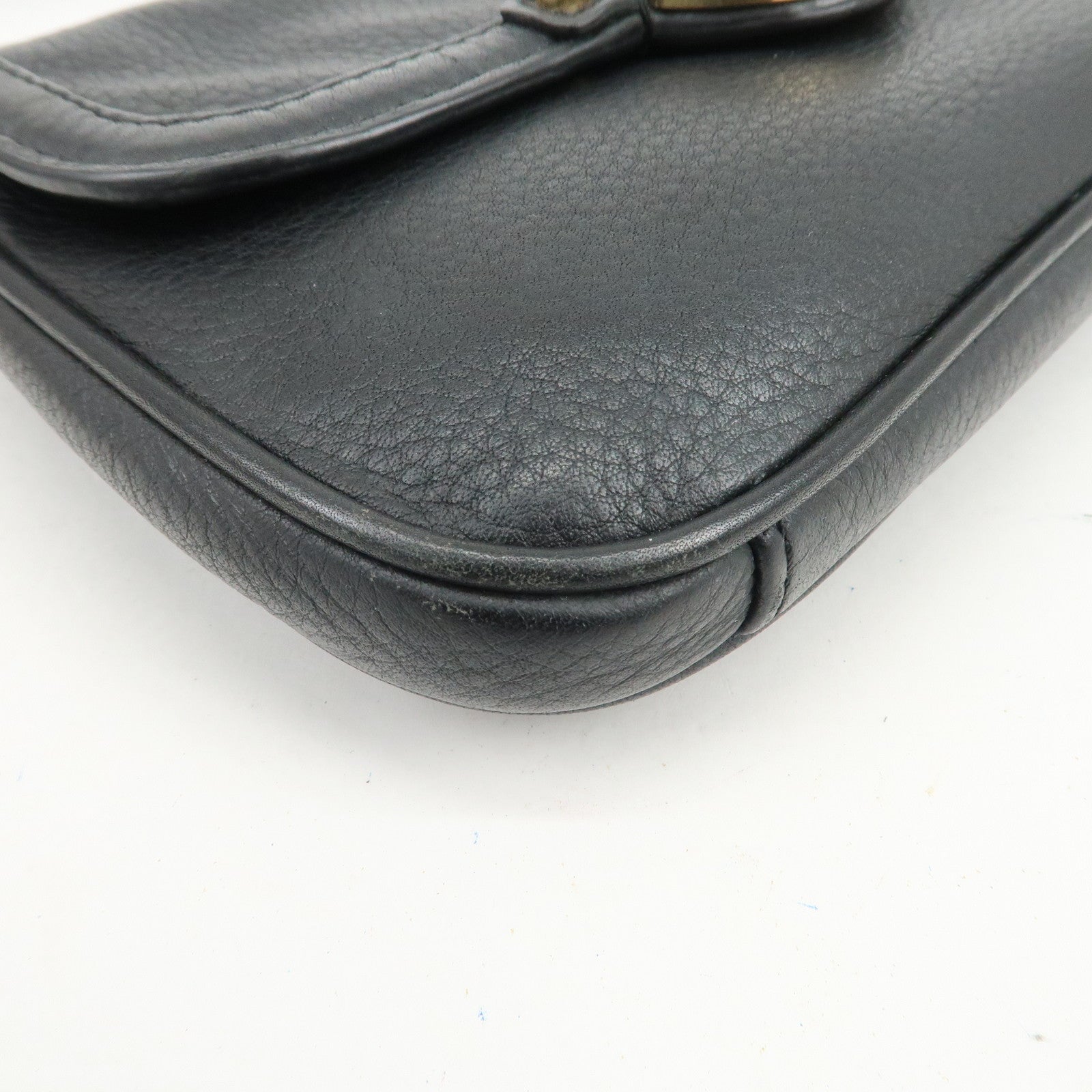 TORY BURCH Logo Leather Shoulder Bag Crossbody Bag Black