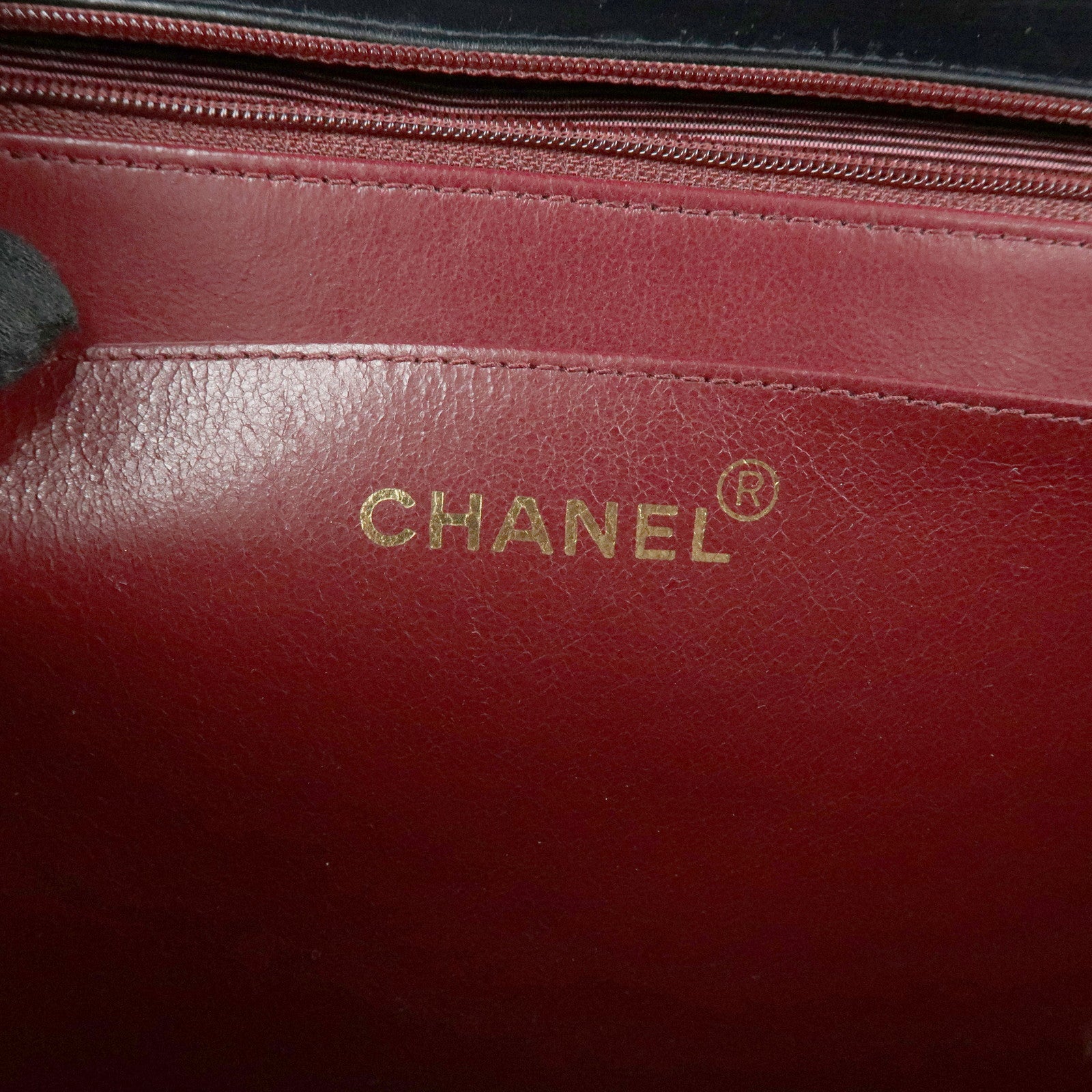 CHANEL Jumbo Matelasse 34 Lamb Skin Flap Shoulder Bag Black A01094