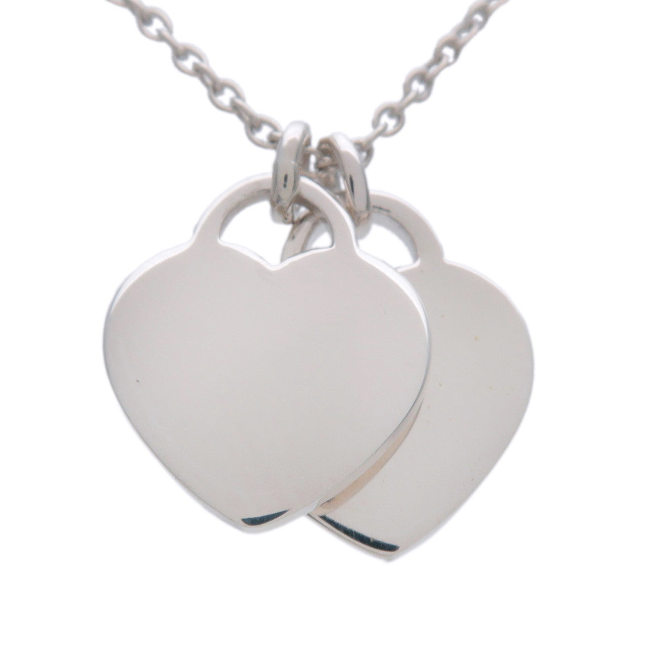 Tiffany & Co Return to Tiffany Mini Double Heart Tag Necklace SV925
