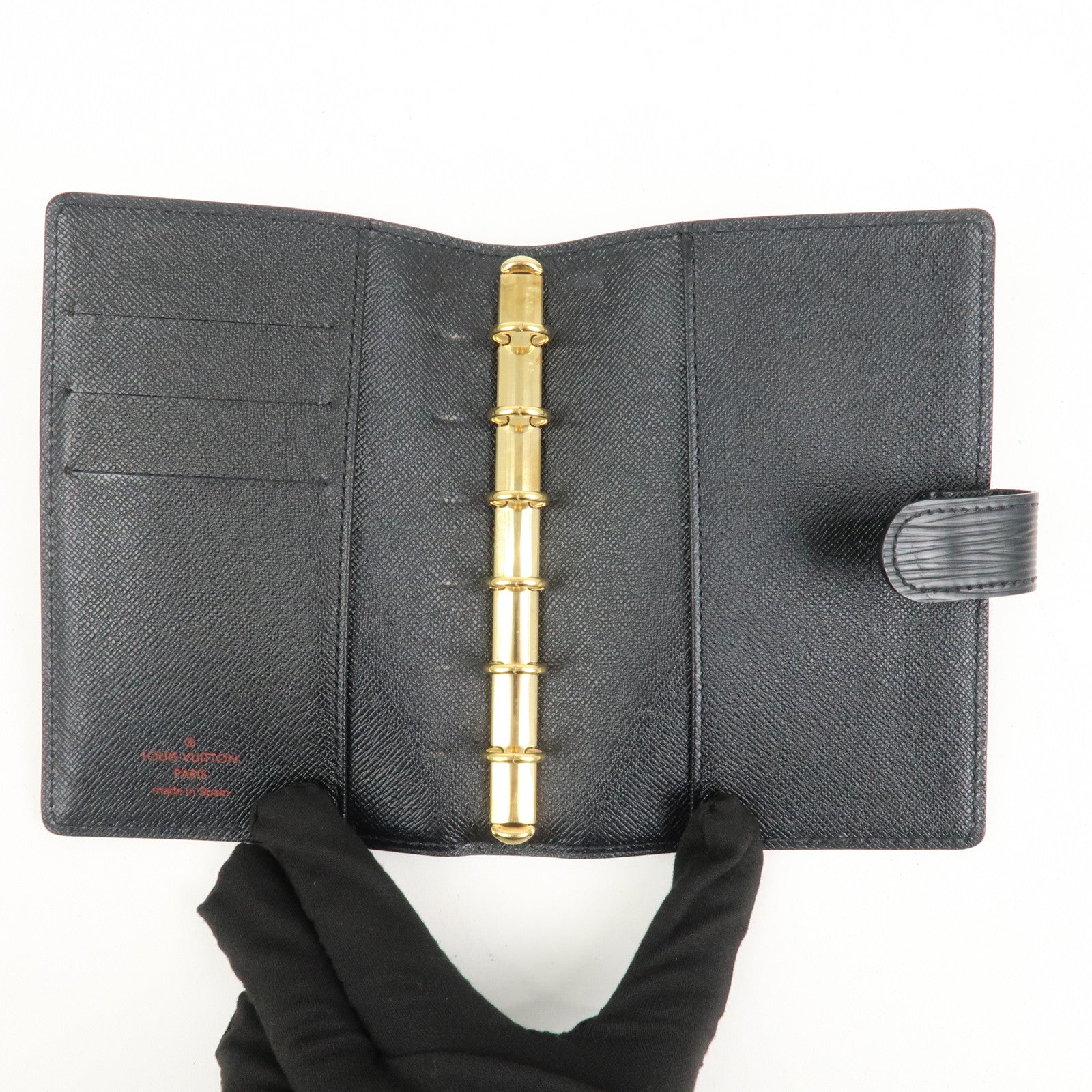 Louis Vuitton Epi Agenda PM Planner Cover Noir R20052