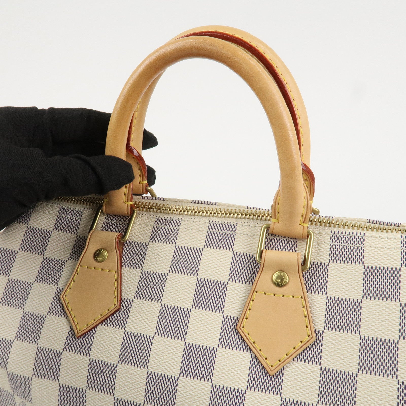 Louis Vuitton Damier Azur Speedy 25 Boston Bag Hand Bag N41534 Used