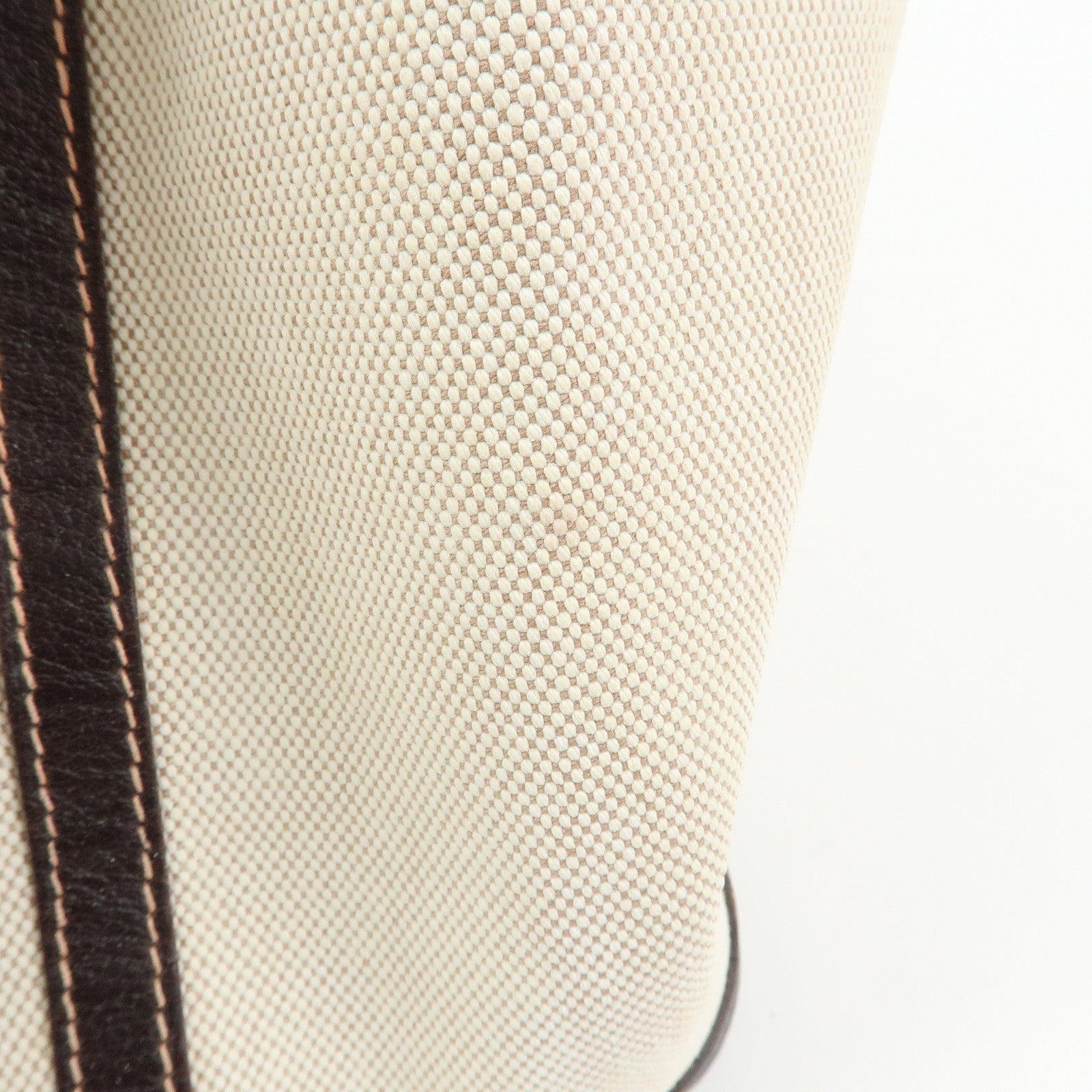 HERMES Toile Ash Canvas Negonda Garden Party PM Tote Bag □H Stamped