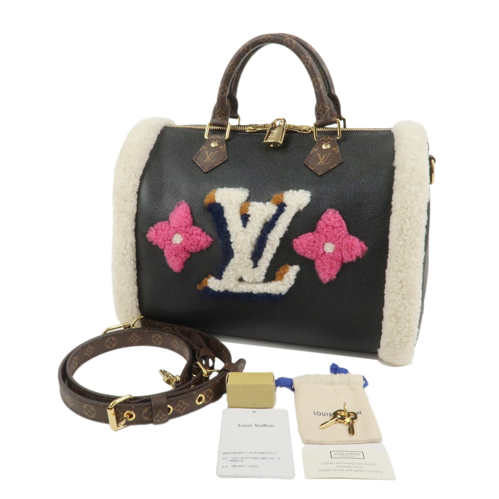 Louis Vuitton Monogram Teddy Speedy Bandouliere30 Boston Bag M56966