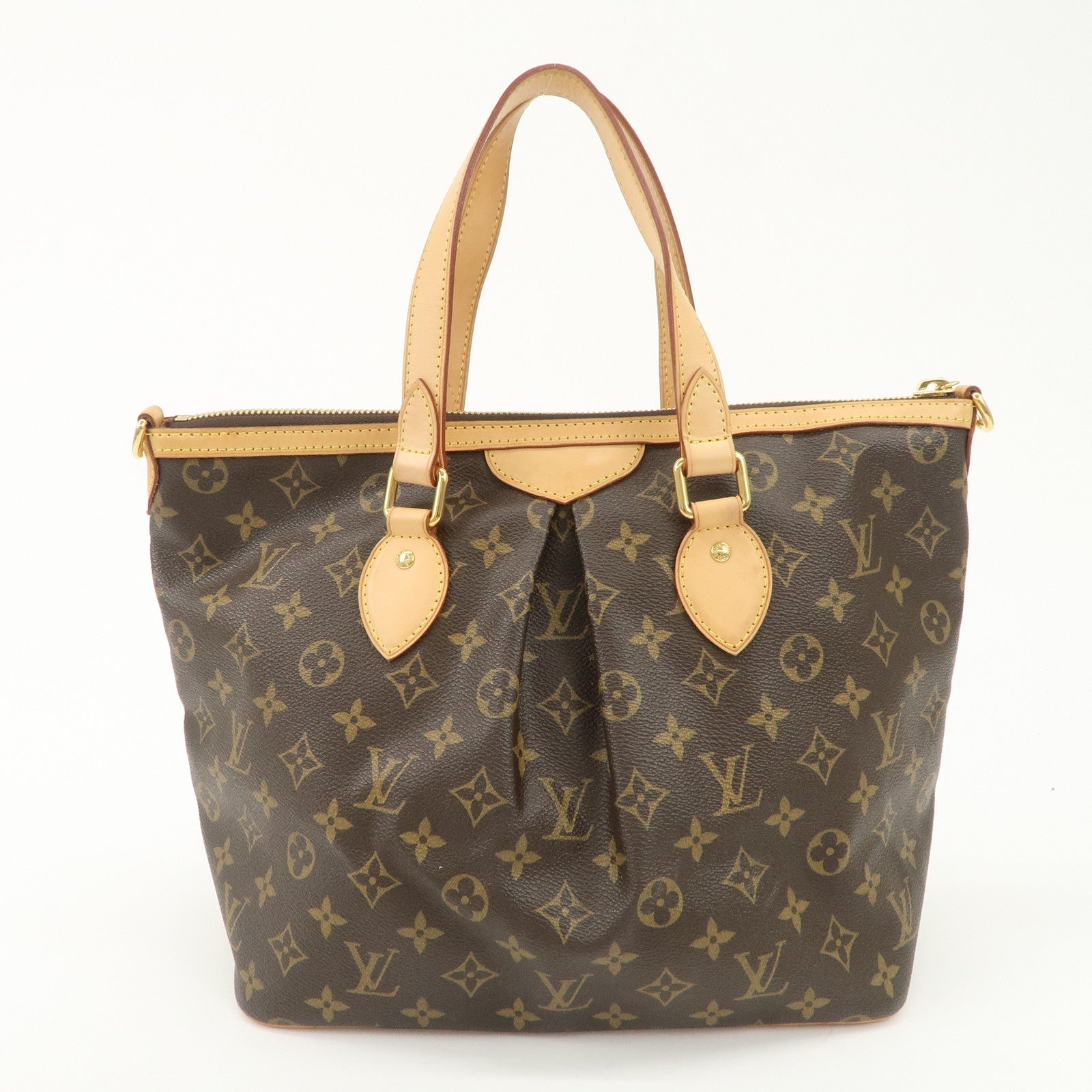 Louis Vuitton Monogram Palermo PM 2Way Hand Bag Brown M40145