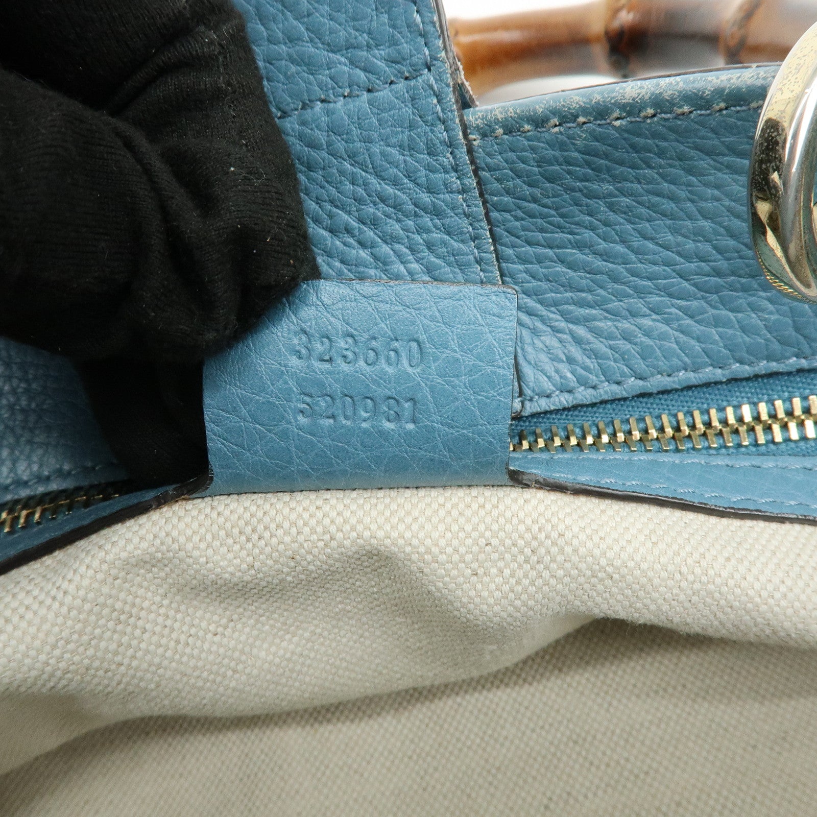 GUCCI Bamboo Leather Shopper Medium 2Way Bag Shoulder Bag 323660