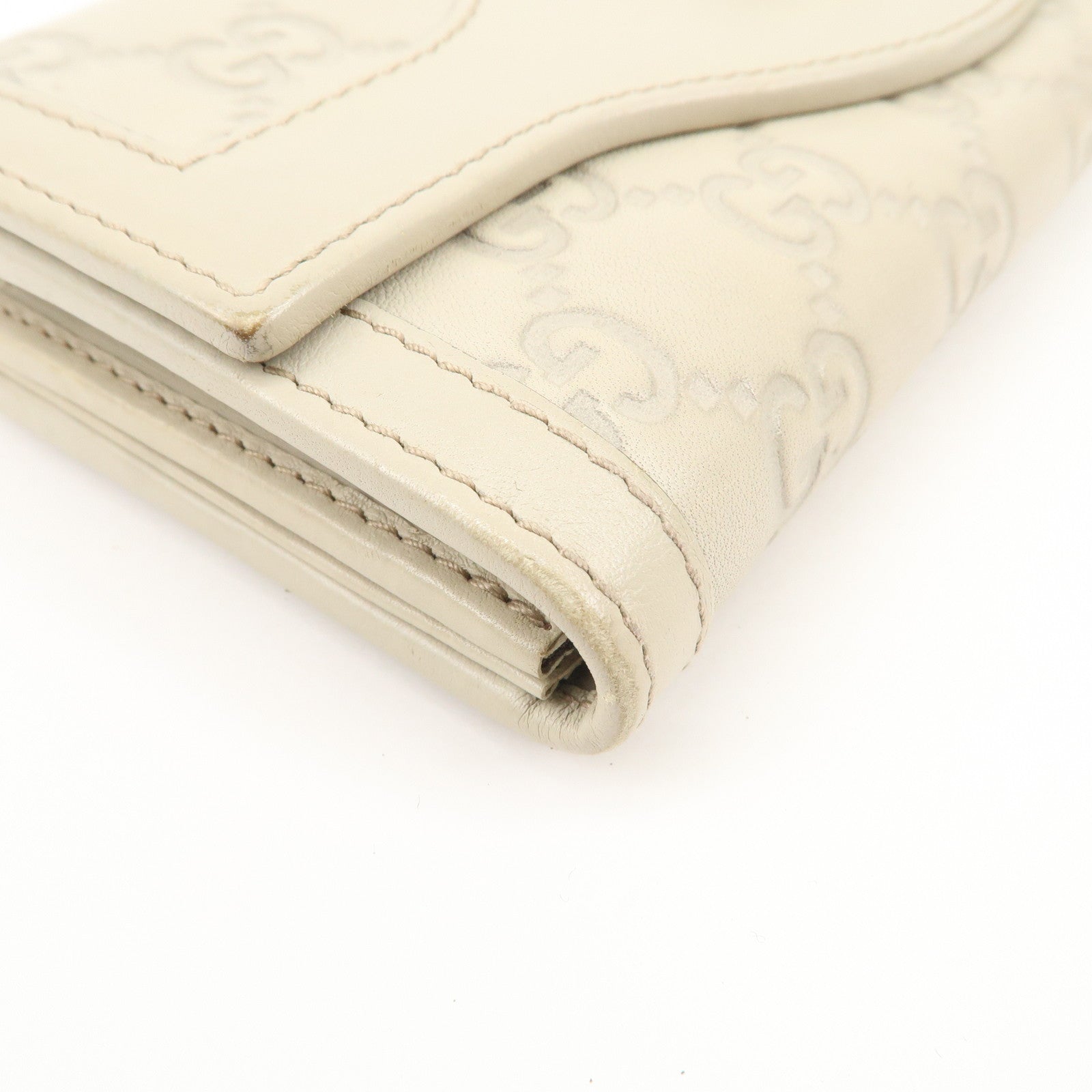 GUCCI Interlocking G Guccissima Leather Bi-fold Long Wallet 232431 Used