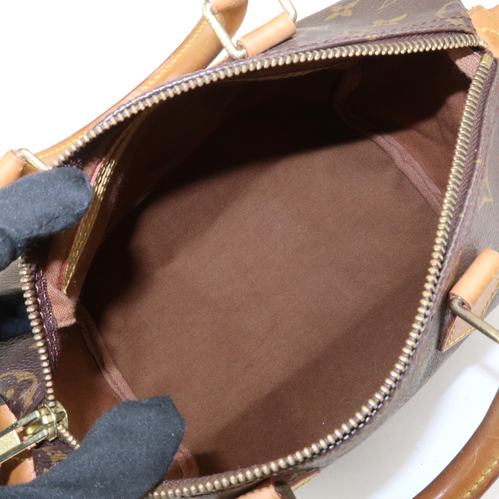 Louis Vuitton Monogram Speedy 25 Boston Bag Hand Bag Brown M41528