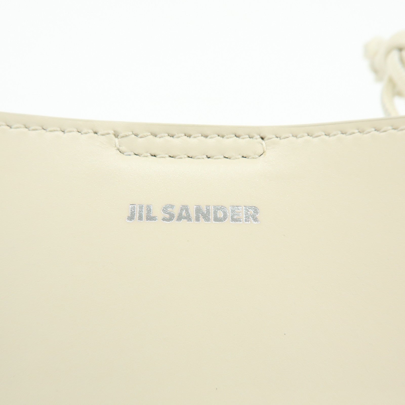 JIL SANDER Leather Shoulder Bag Crossbody Bag Ivory
