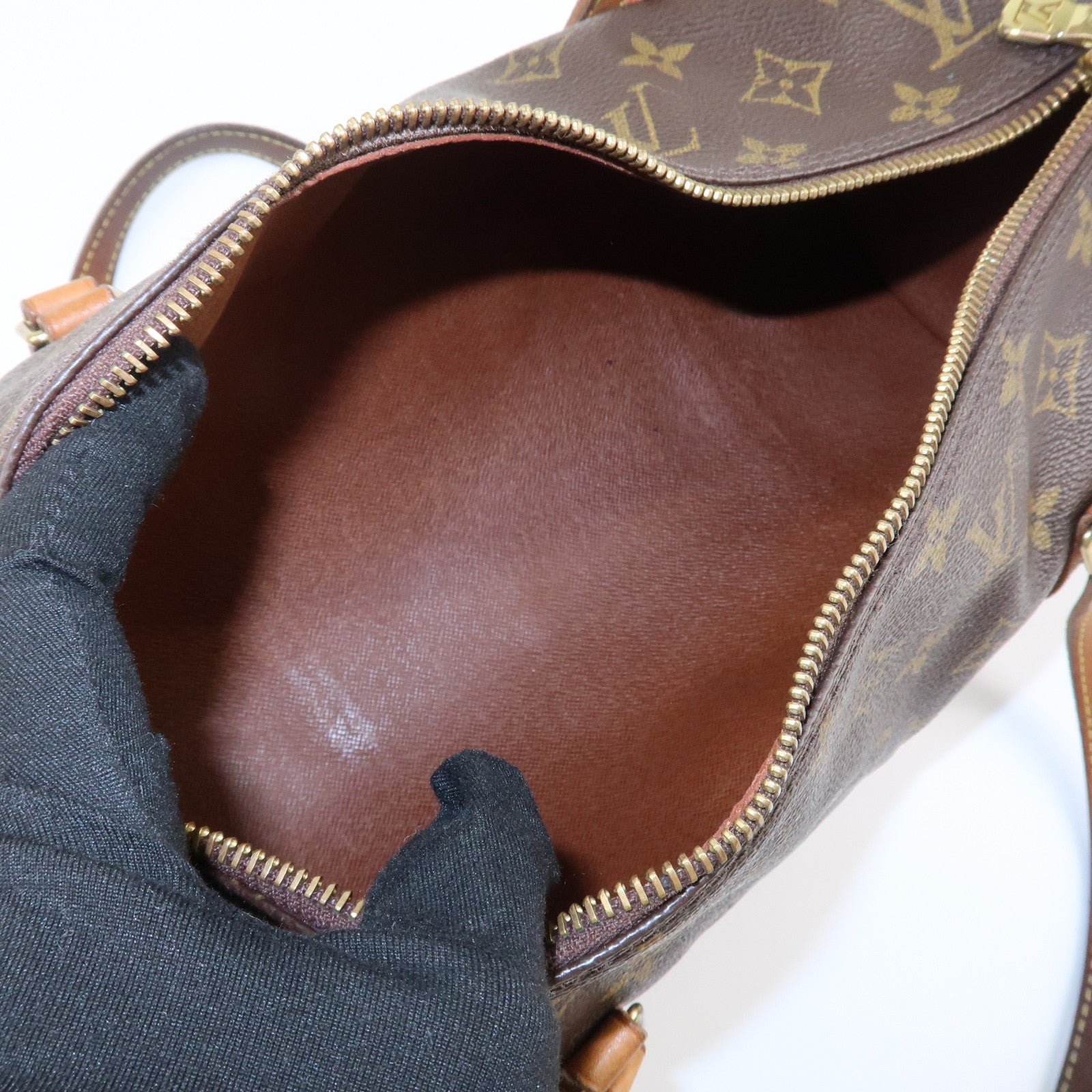 Louis Vuitton Monogram Papillon 30 Hand Bag Brown M51385 Used