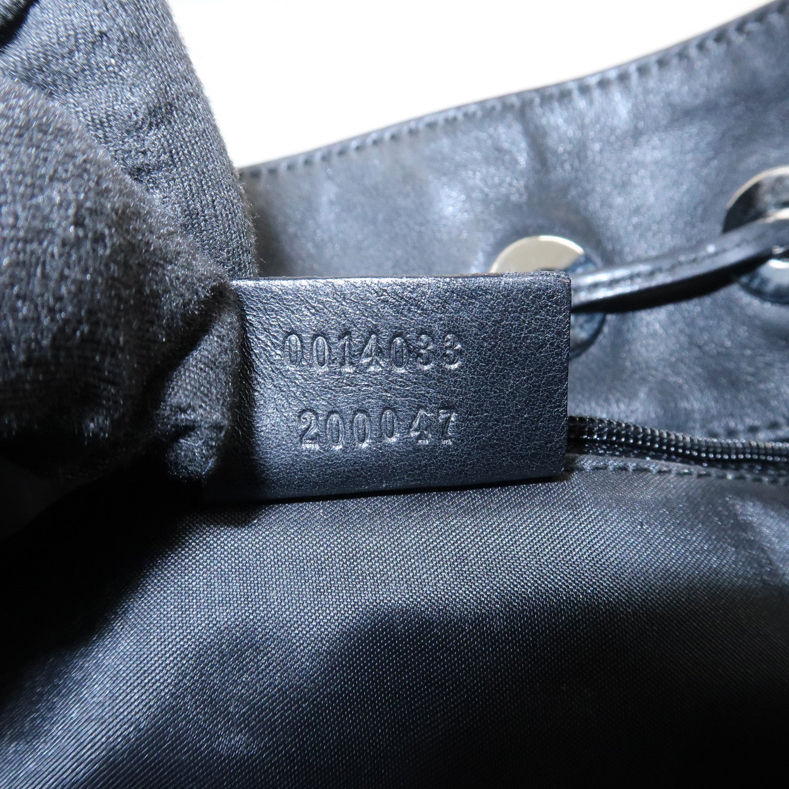 GUCCI Bamboo Leather Shoulder Bag Hand Bag Black 001・4033