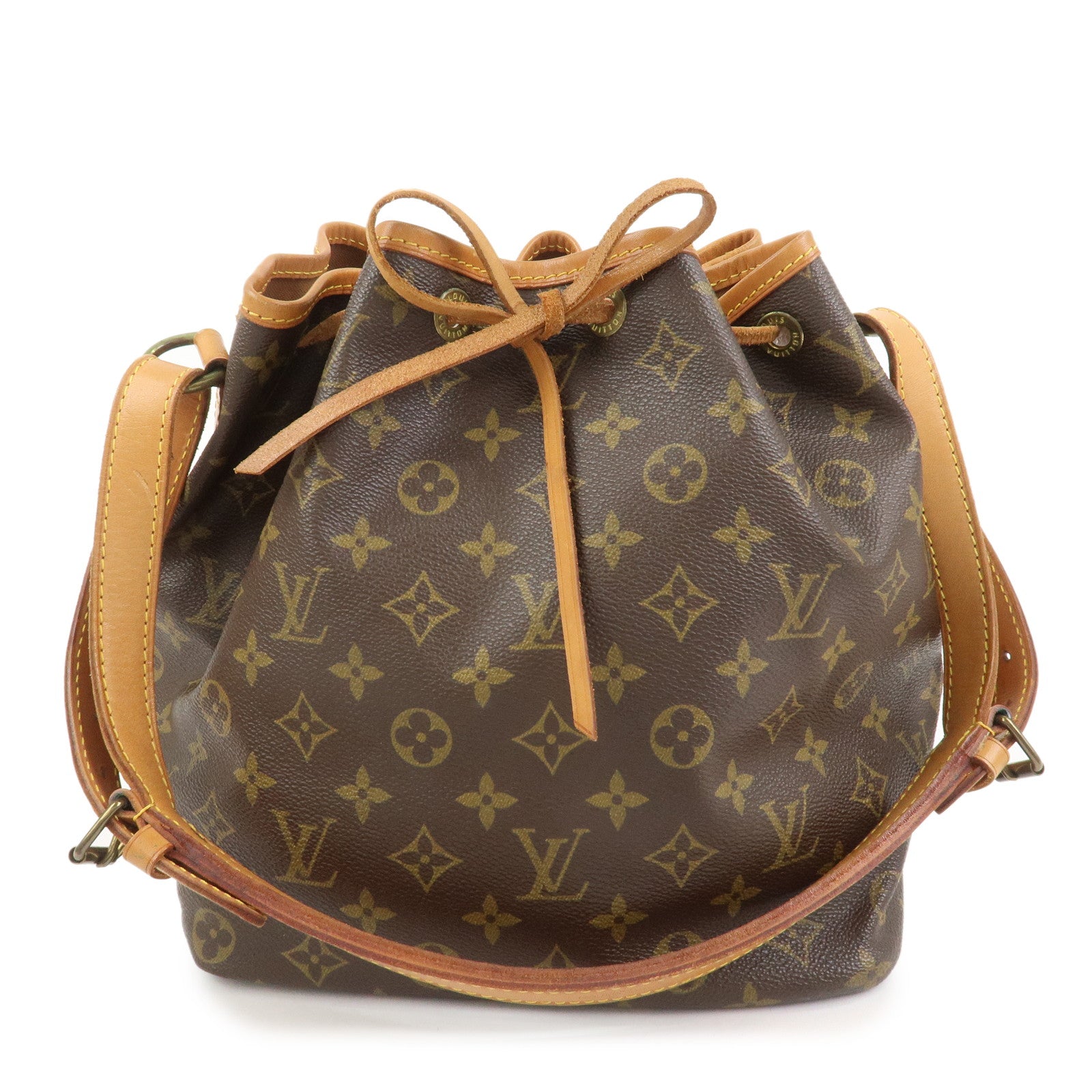 Louis Vuitton Monogram Petit Noe Shoulder Bag Brown M42226