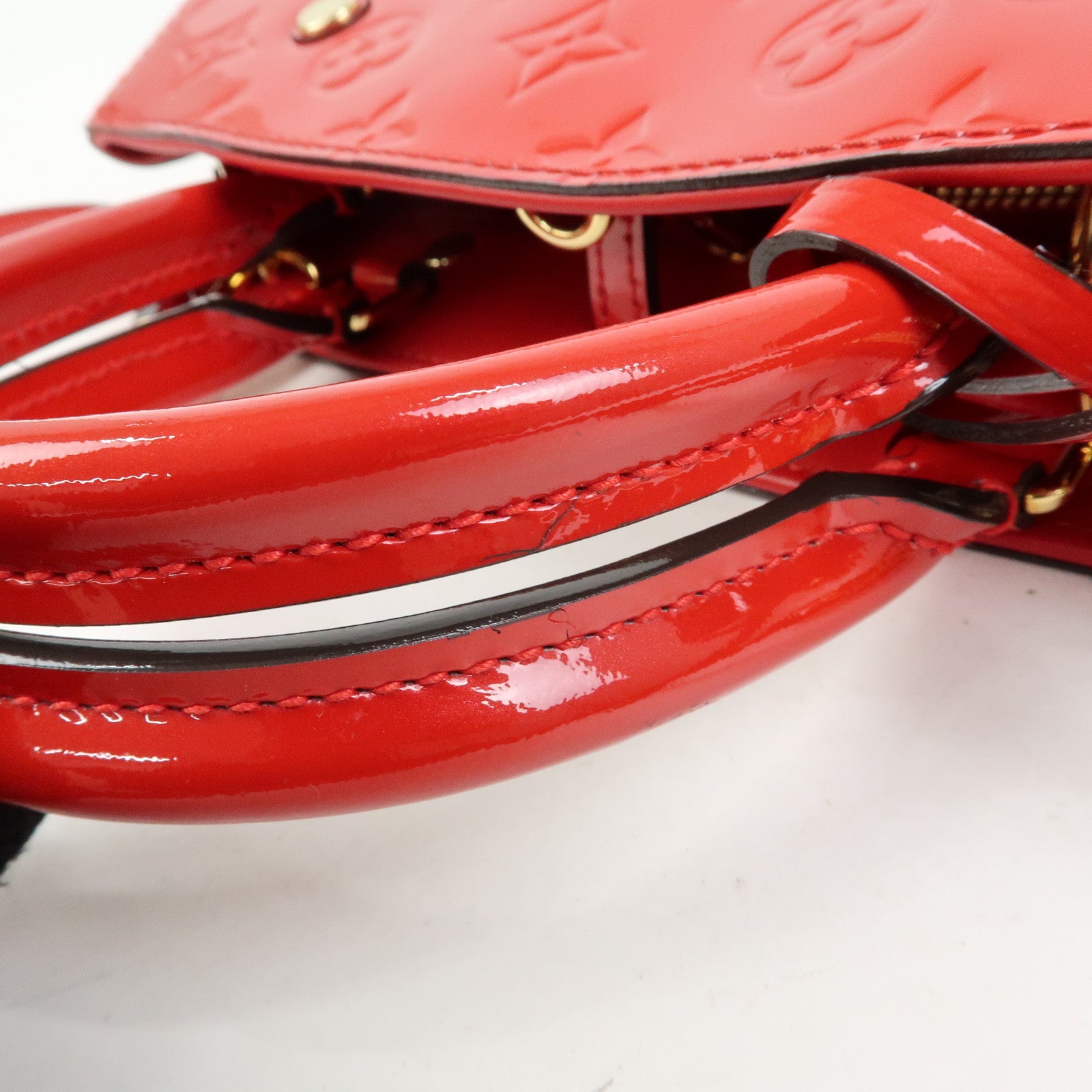 Louis Vuitton Monogram Vernis Montaigne BB 2Way Bag Cerise M50170