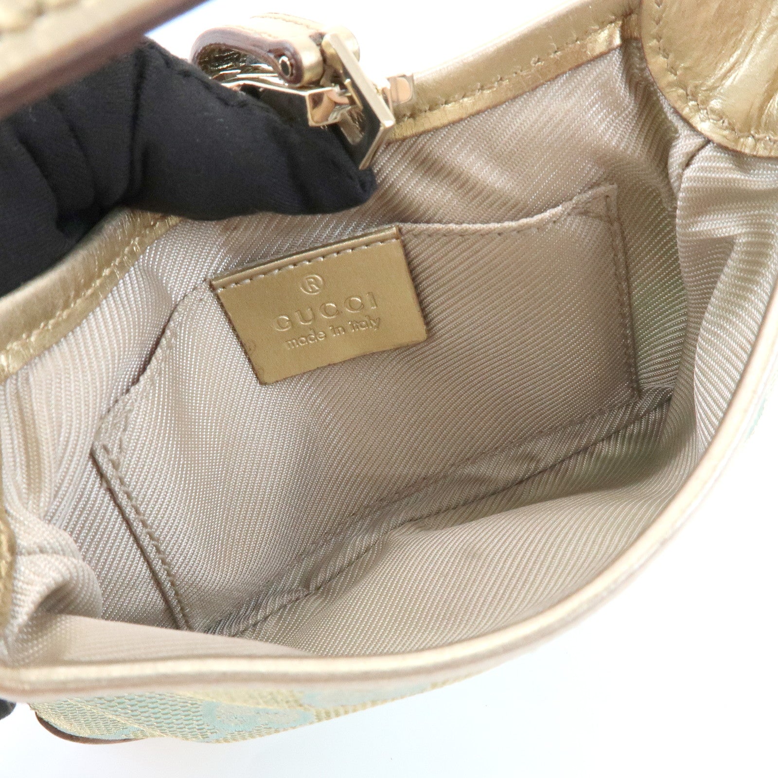 GUCCI Jackie GG Monogram Canvas Leather Mini Pouch 005・0819