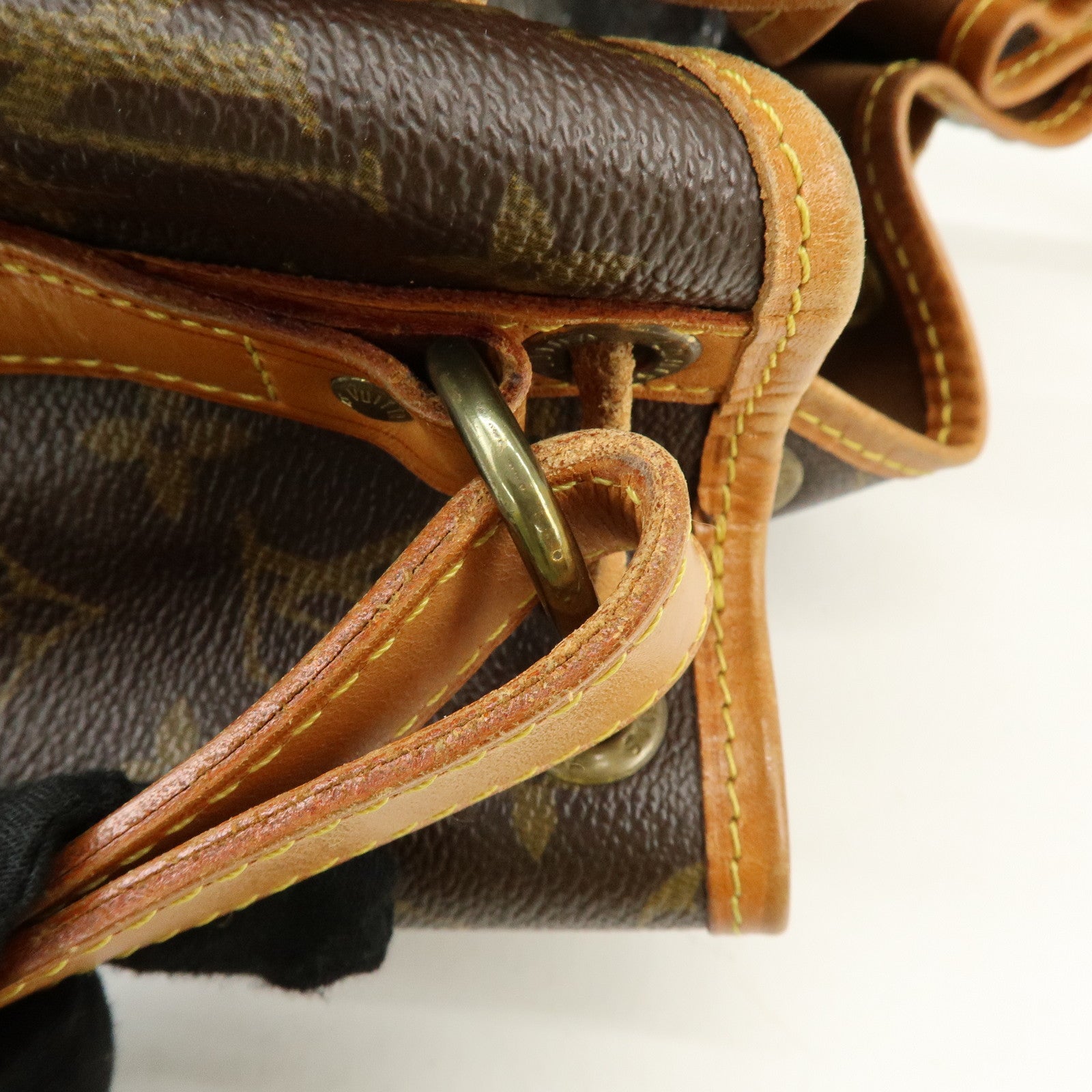 Louis Vuitton Monogram Noe Canvas Leather Shoulder Bag Brown M42224