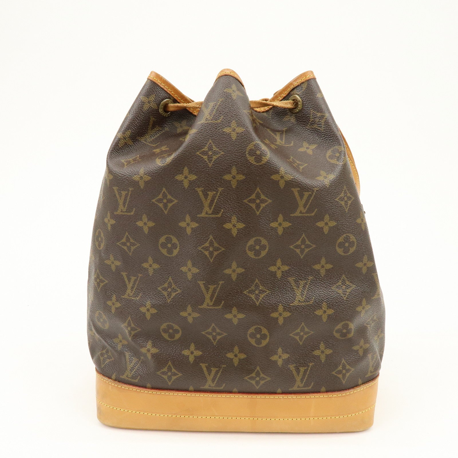 Louis Vuitton Monogram Noe Canvas Leather Shoulder Bag Brown M42224