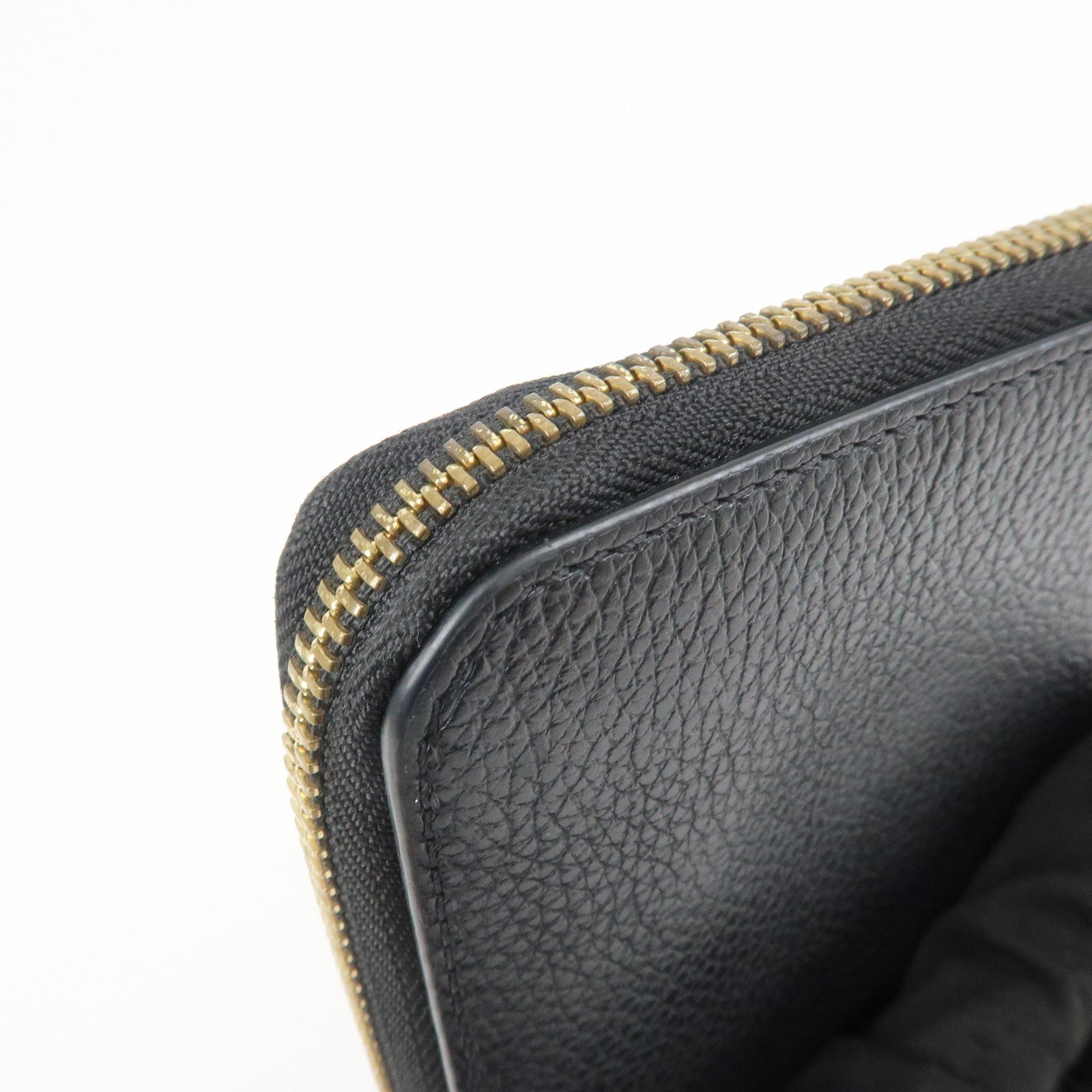 Chloe Marcie Leather Zippy Long Wallet Black