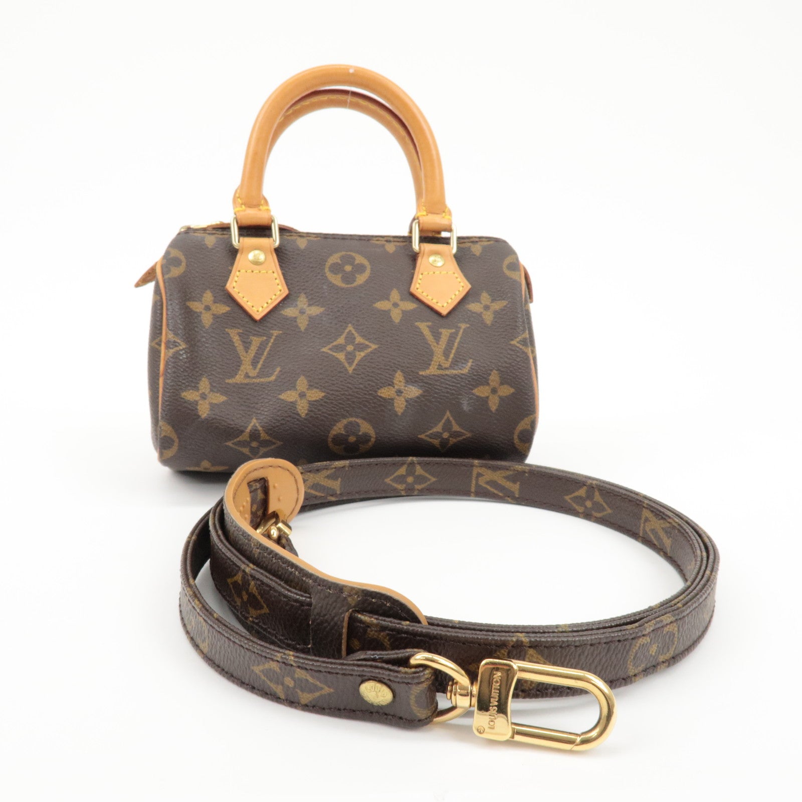 Louis Vuitton Monogram Mini Speedy & Strap M41534 J75010 Used
