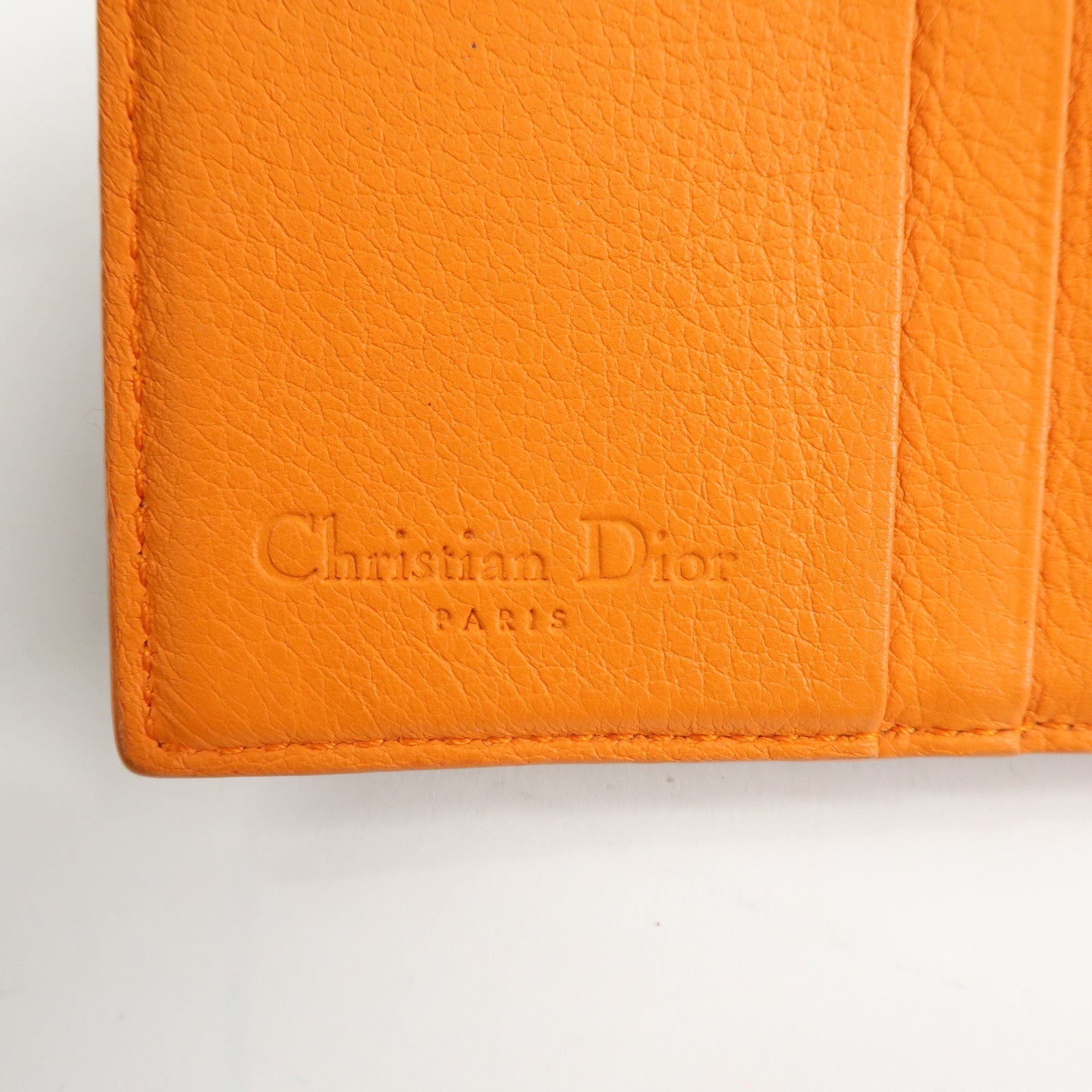 Christian Dior Street Chic Trotter Canvas Leather W Hook Trifold Wallet Used