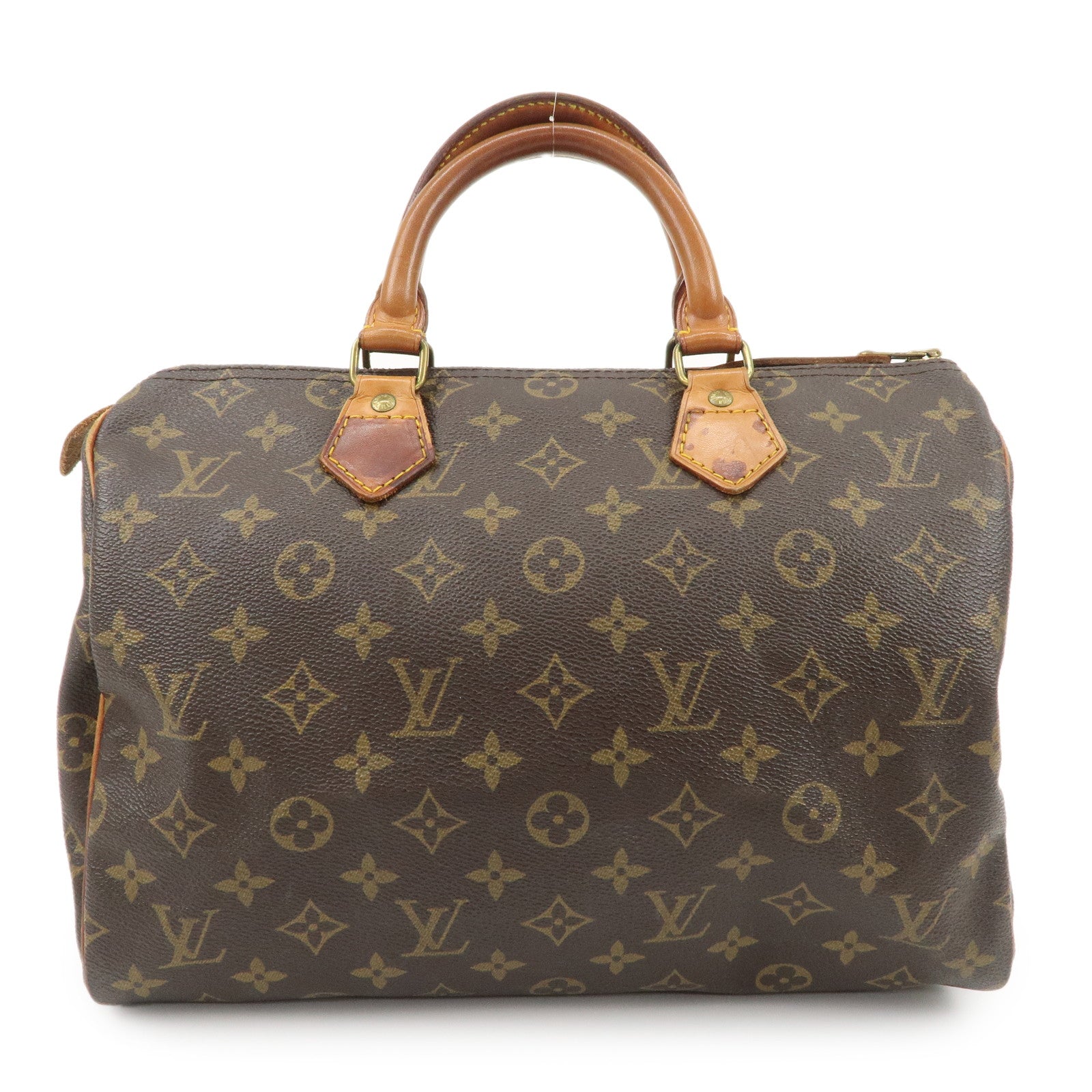 Louis Vuitton Monogram Speedy 30 Hand Bag Boston Bag Brown M41526 Used