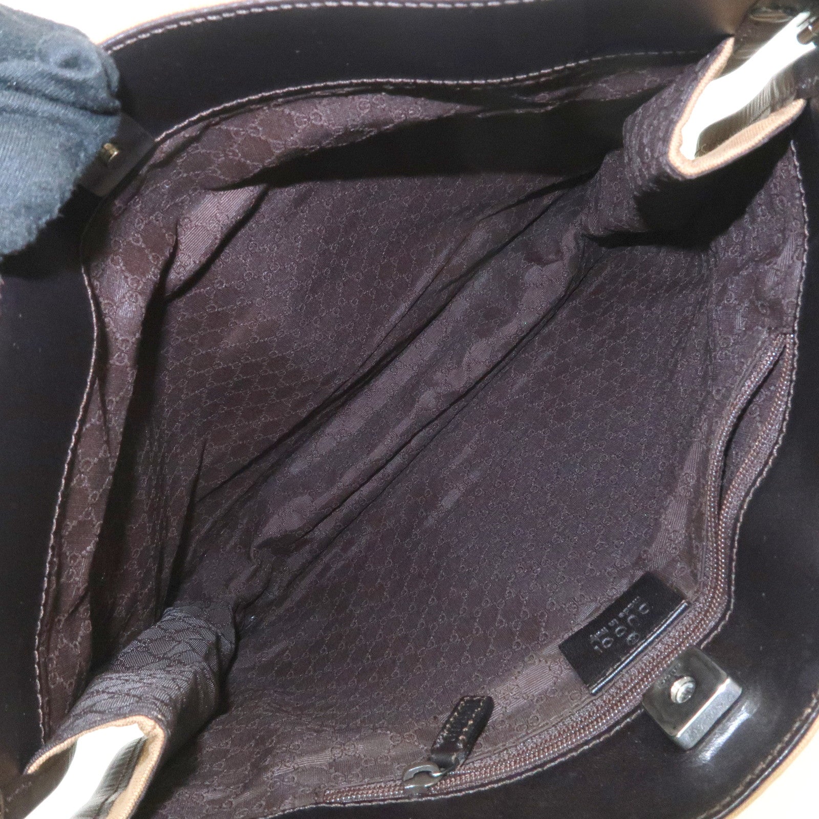 GUCCI Sherry Canvas Leather Shoulder Crossbody Bag Beige 001.4321