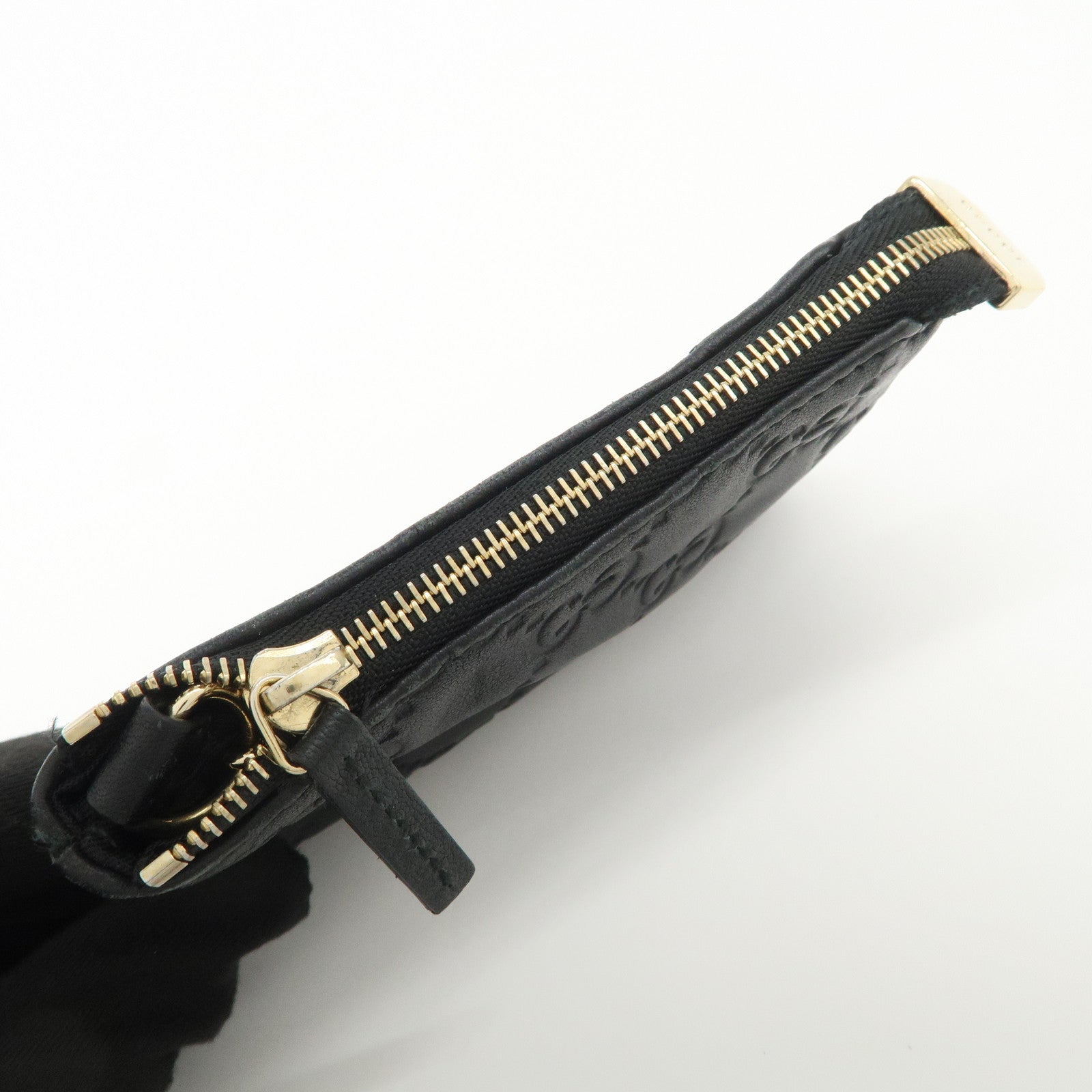 GUCCI Guccissima Leather Coin Case Key Case Black 233183