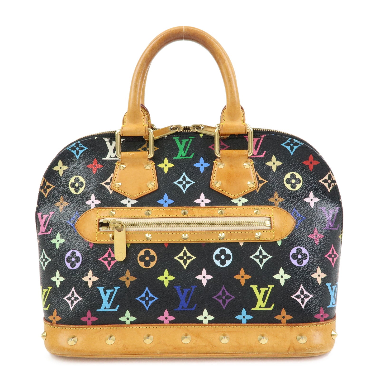 Louis Vuitton Monogram Multicolor Alma PM Hand Bag Noir M40444