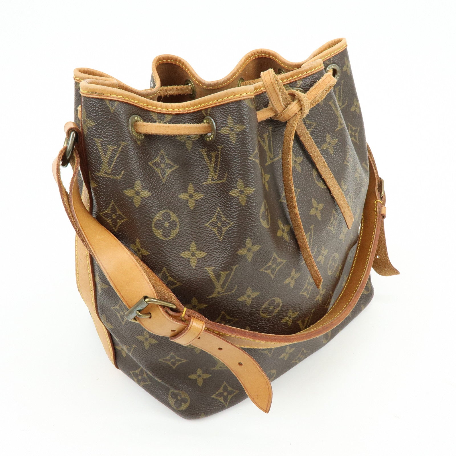 Louis Vuitton Monogram Petit Noe Shoulder Bag Brown M42226