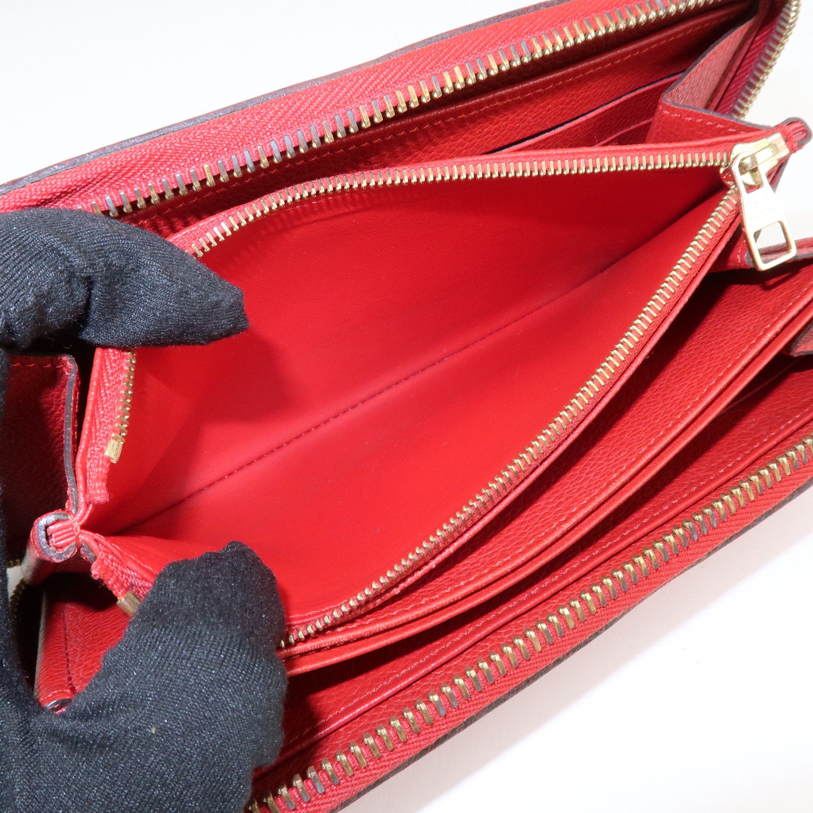 Louis Vuitton Monogram Empreinte Zippy Long Wallet Cerise M60737