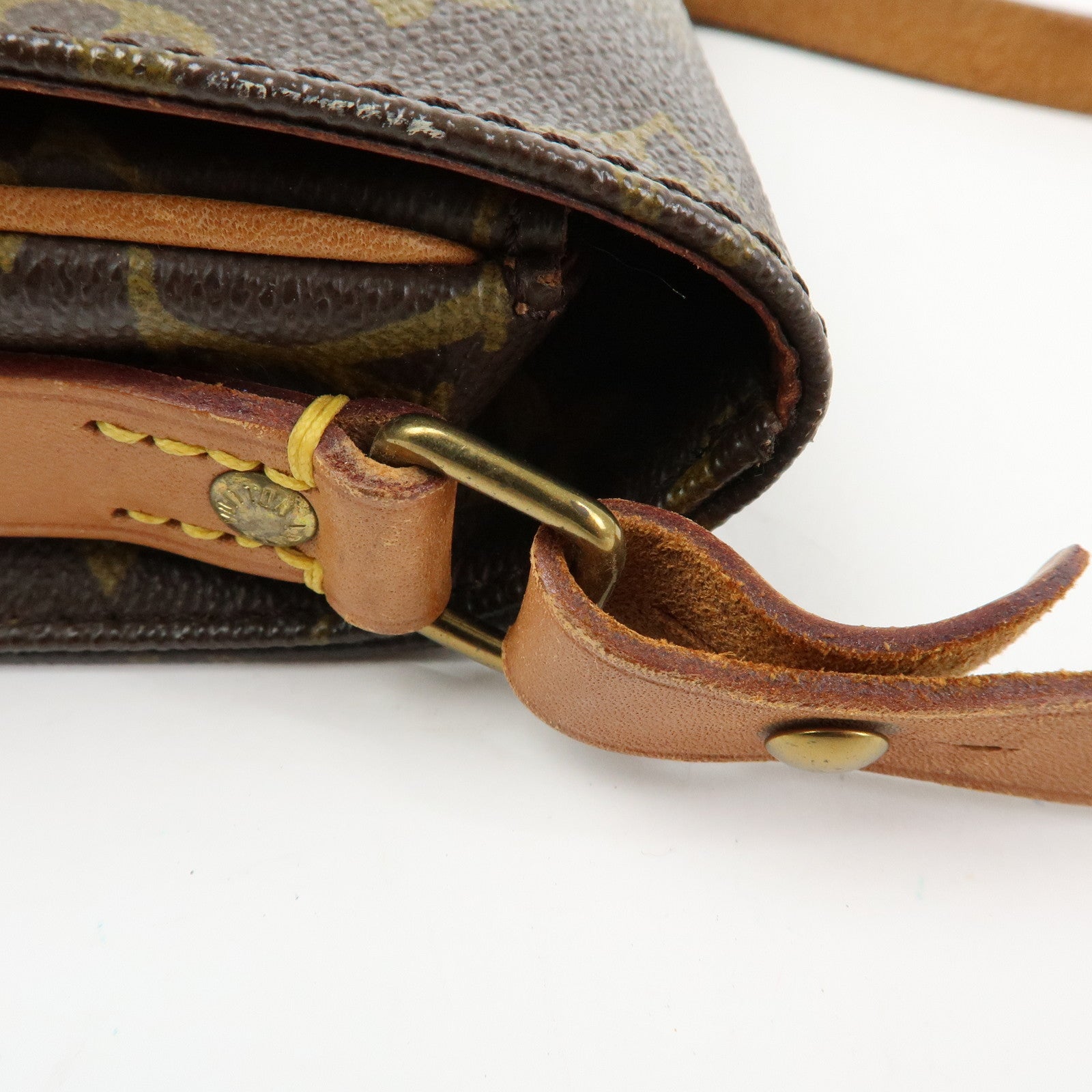 Louis Vuitton Monogram Mini Cartouchiere Shoulder Bag Brown M51254