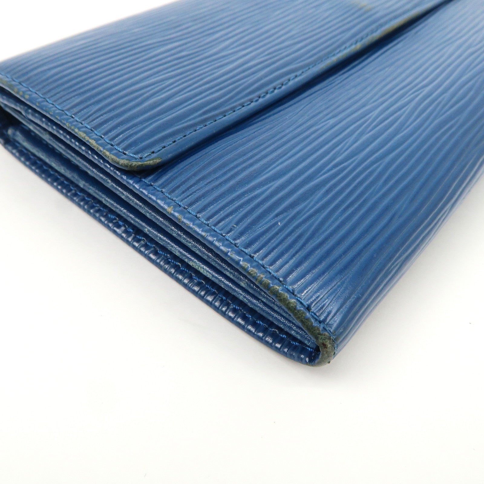 Louis Vuitton Epi Set of 3 Long Wallet Blue Green M63574 M63575 Used