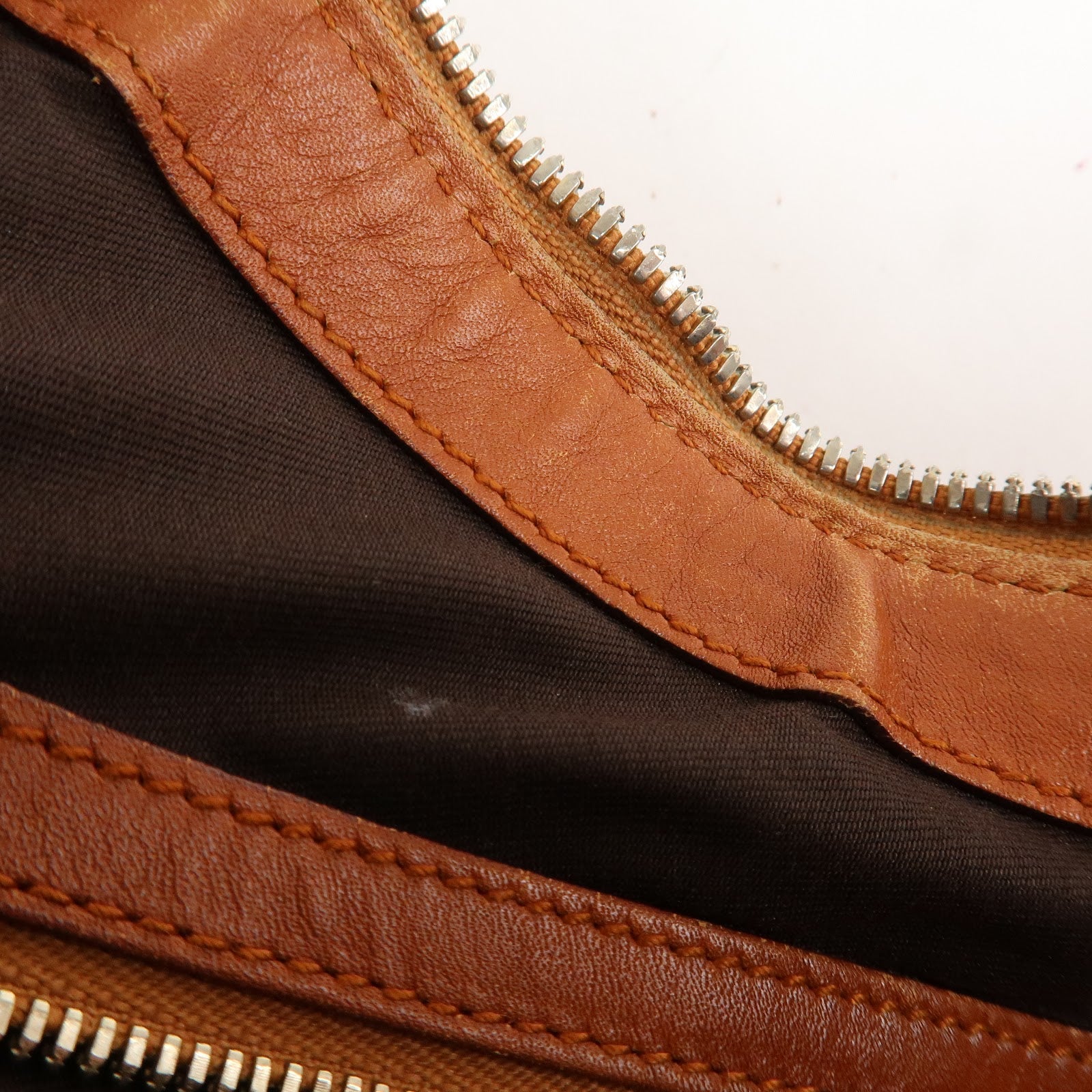 GUCCI Horsebit Leather Shoulder Bag Hand Bag Brown Gold HDW 145764 Used