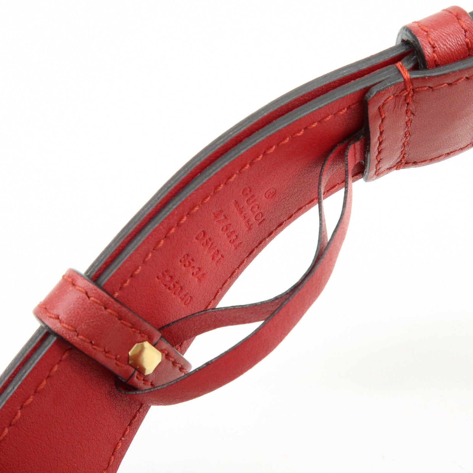 GUCCI GG Marmont Leather Waist Pouch Body Bag Red 476434
