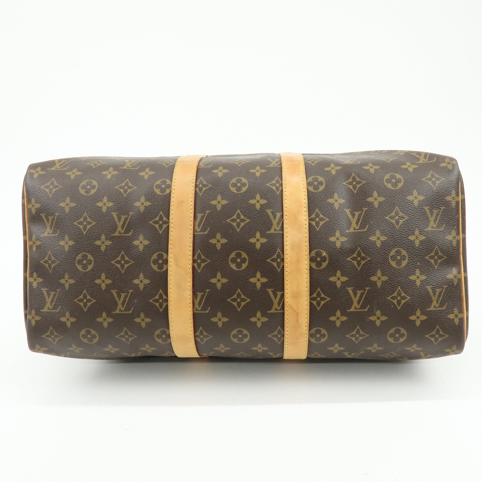 Louis Vuitton Monogram Keep All 45 Boston Bag Brown M41428