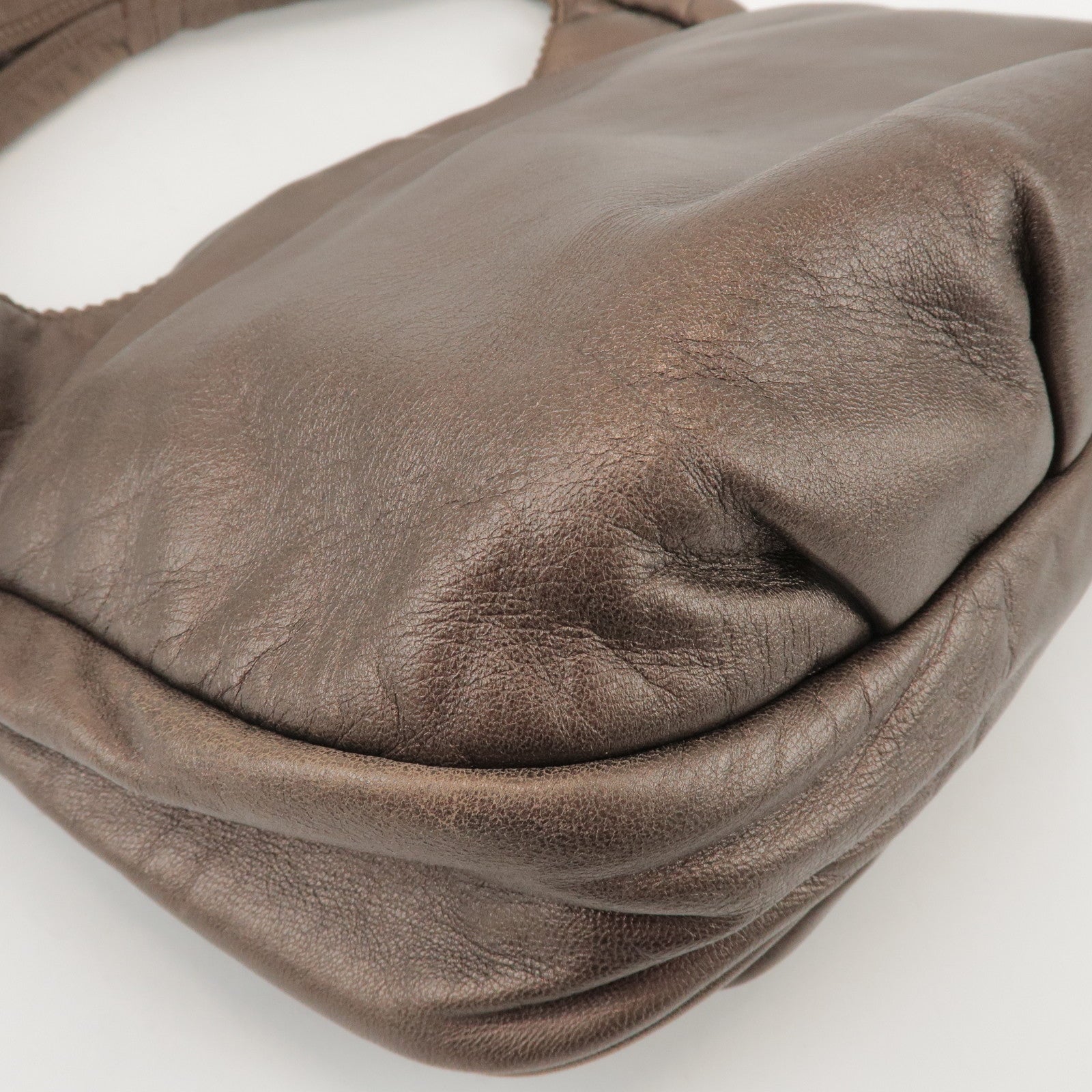 LOEWE Anagram Leather Shoulder Bag Hand Bag Bronze