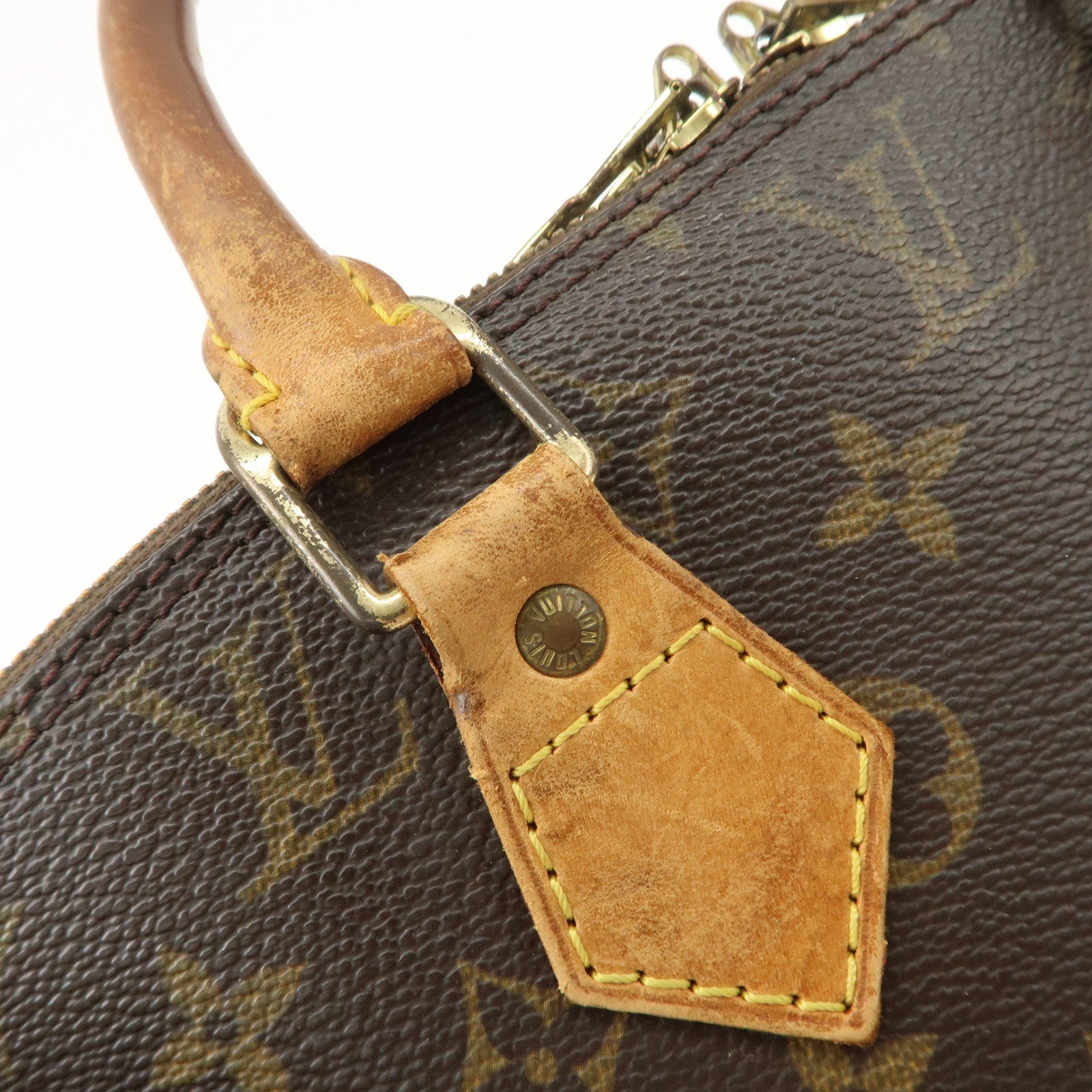 Louis Vuitton Monogram Alma Hand Bag Brown M51130 Used