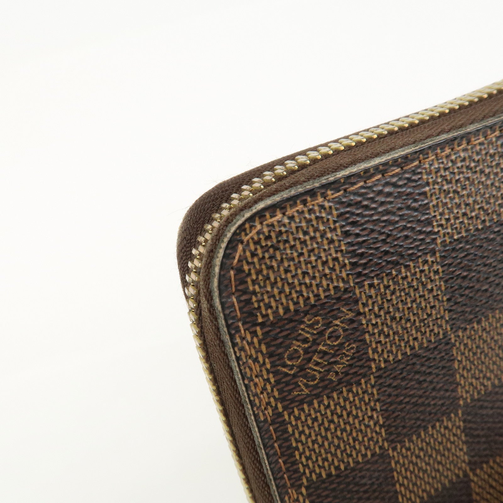 Louis Vuitton Damier Zippy Round Wallet Old Style Brown N60015