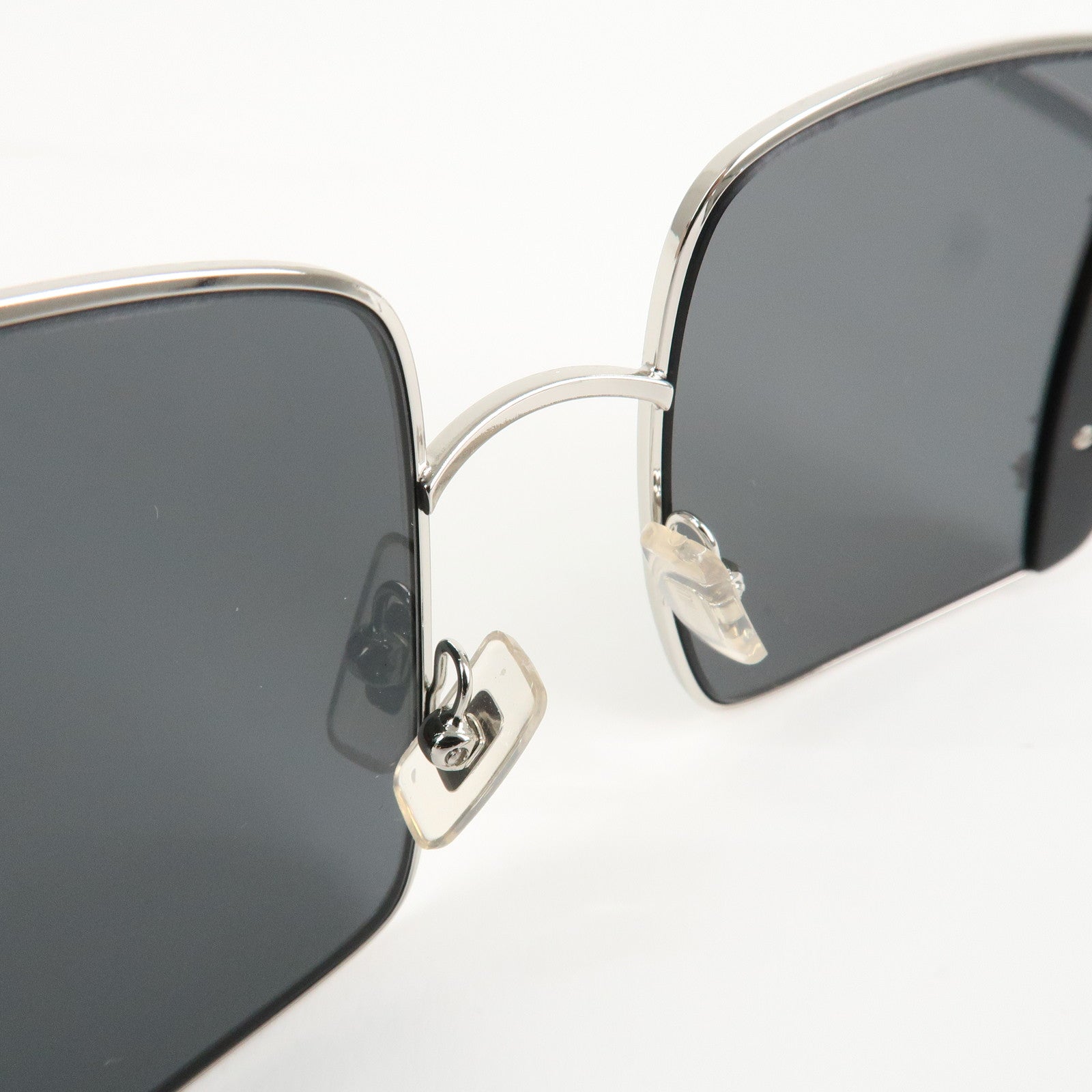 MIU MIU Metal Rhine Stone Sunglasses Black Silver 01E-580 46□19