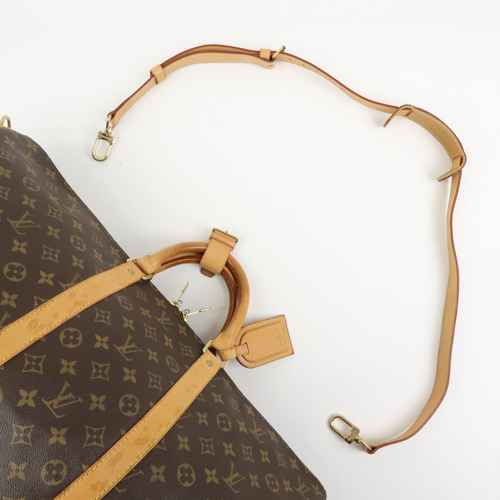 Louis Vuitton Monogram Keep All Bandouliere 55 Boston Bag M41414