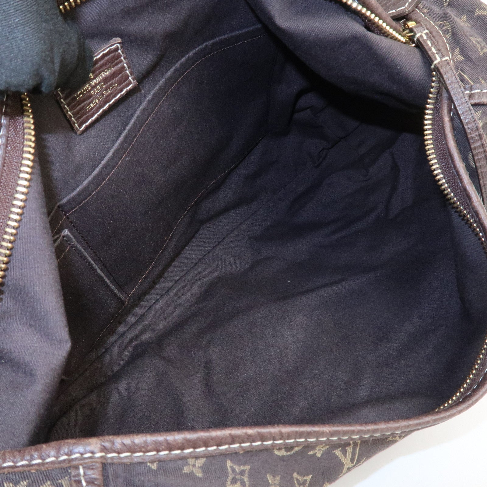 Louis Vuitton Monogram Mini Lin Manon MM Shoulder Bag Ebene M95619 Used